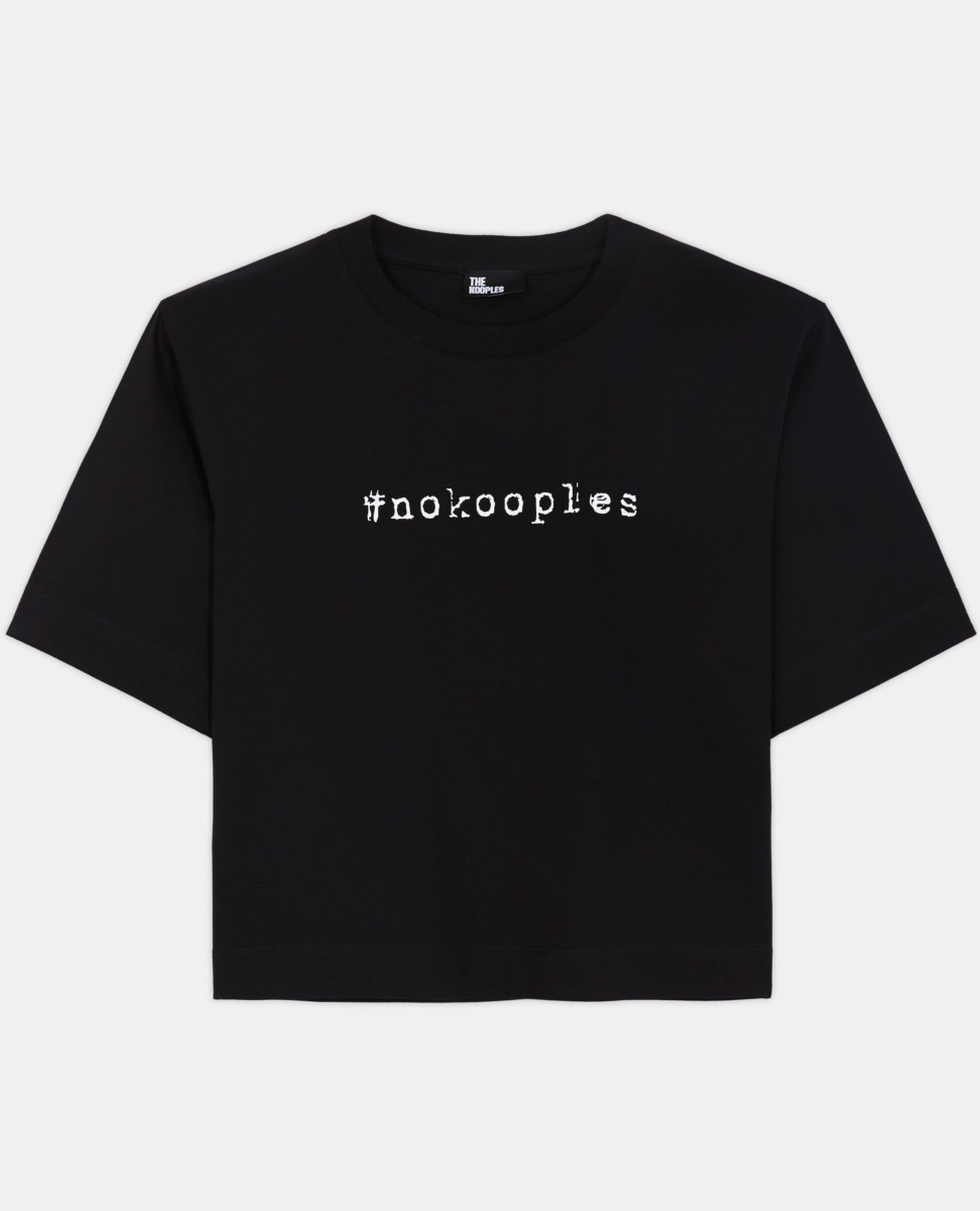 Black logo T-shirt, BLACK, hi-res image number null