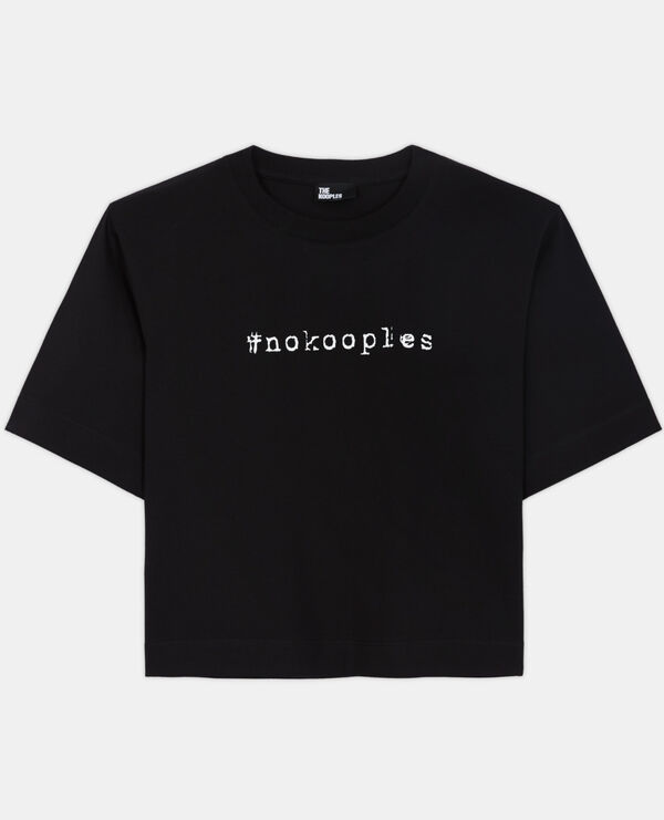 black logo t-shirt