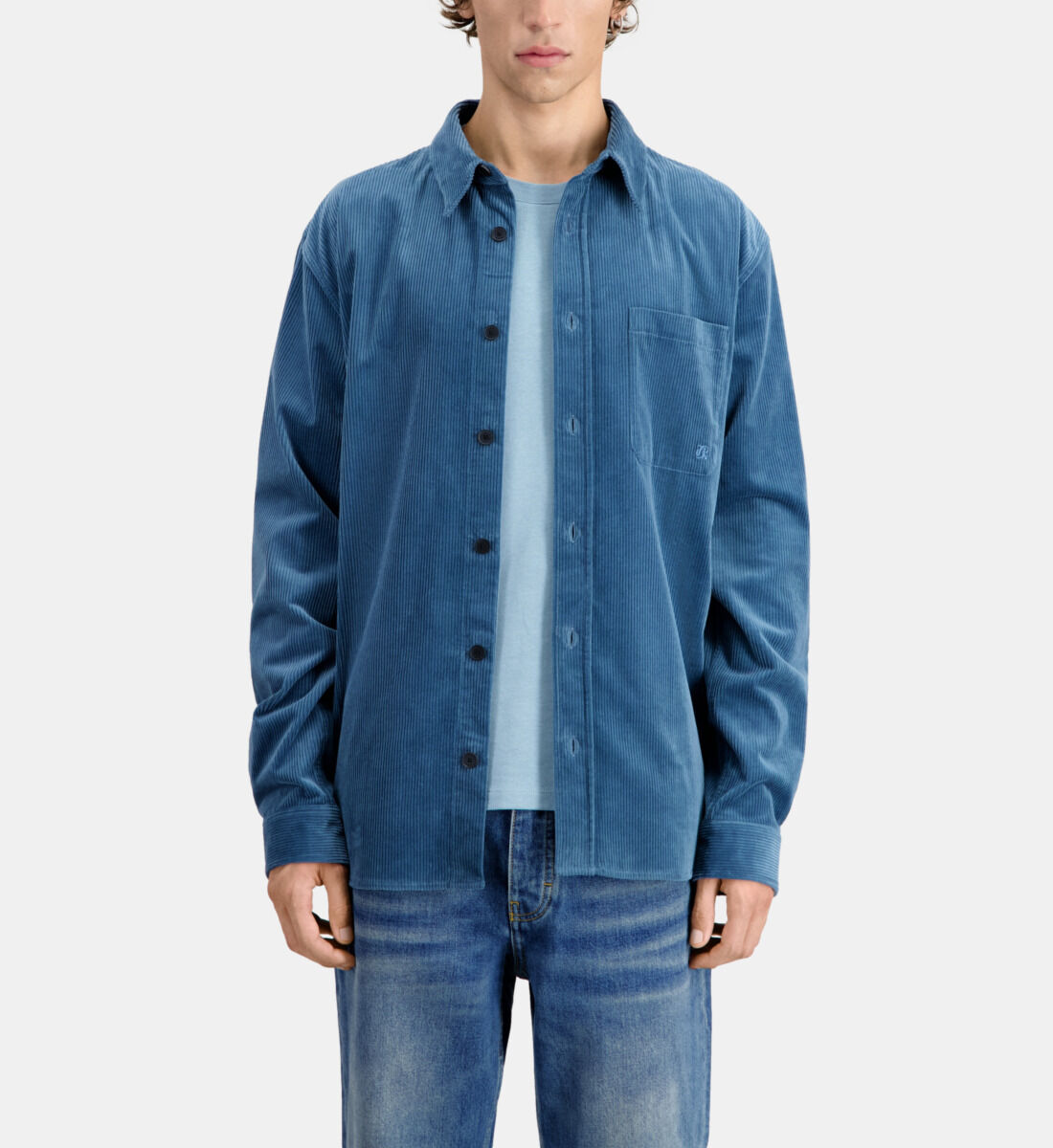 Blue corduroy shirt