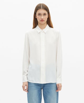 The Kooples FEMME ECRU chemise en soie écrue