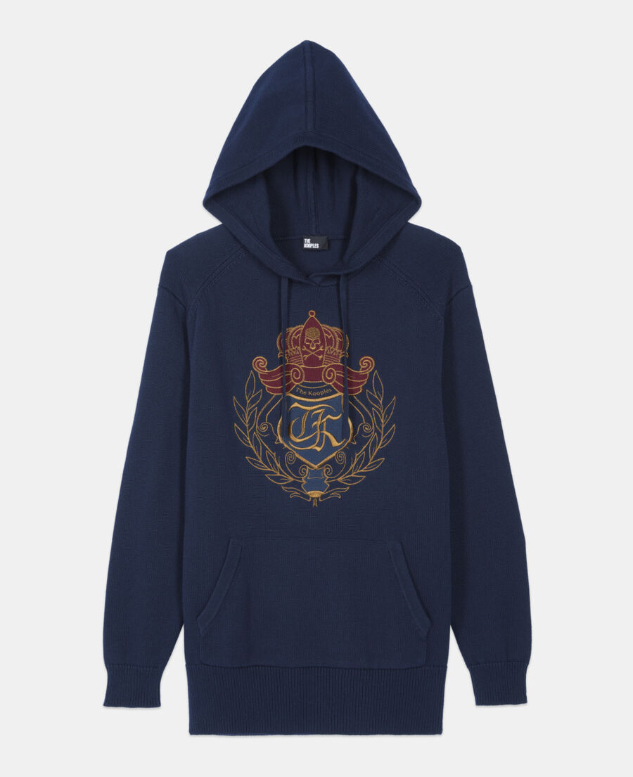 The Kooples F NAVY navy blue hooded sweater 