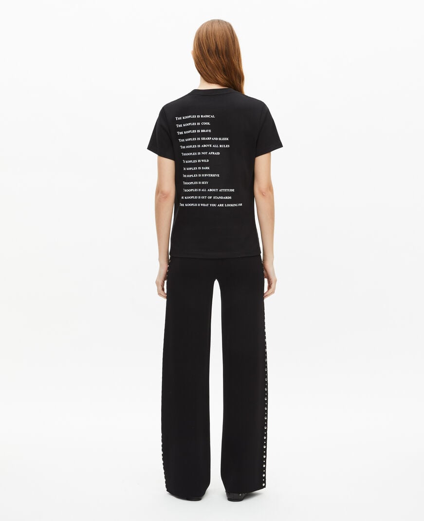 The Kooples FEMME BLACK t-shirt what is avec strass noir