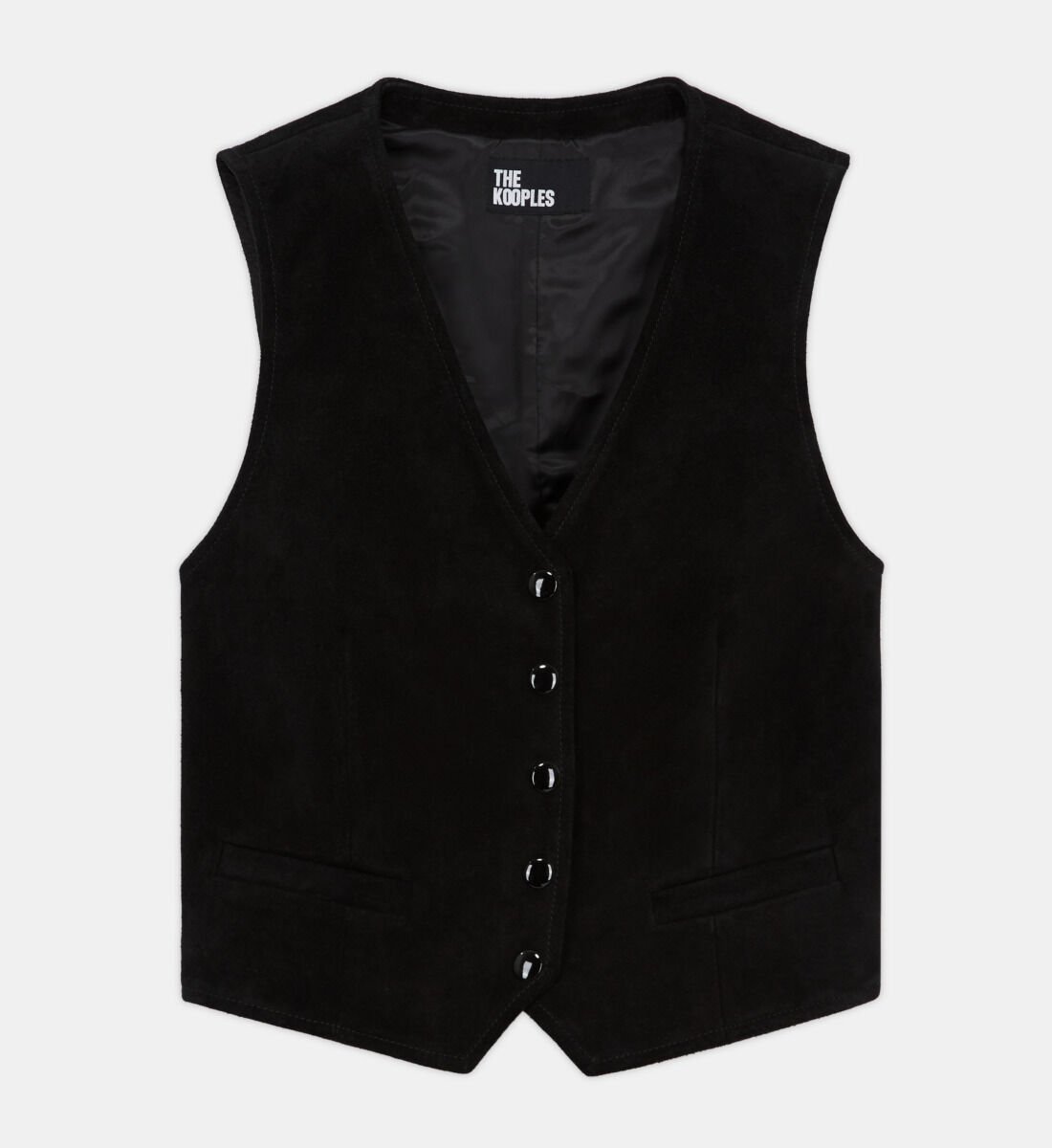 Black leather suit vest The Kooples