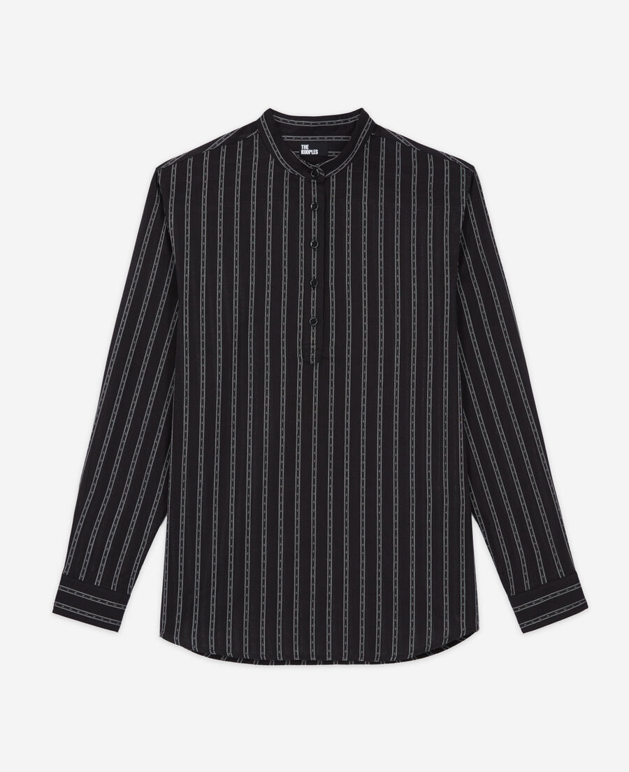 black striped shirt