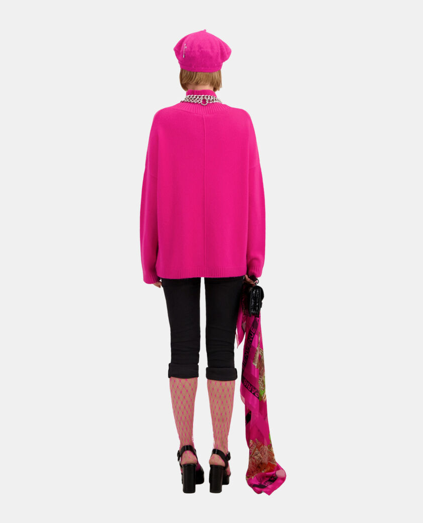 The Kooples WOMEN FUSHIA pink cashmere-blend sweater