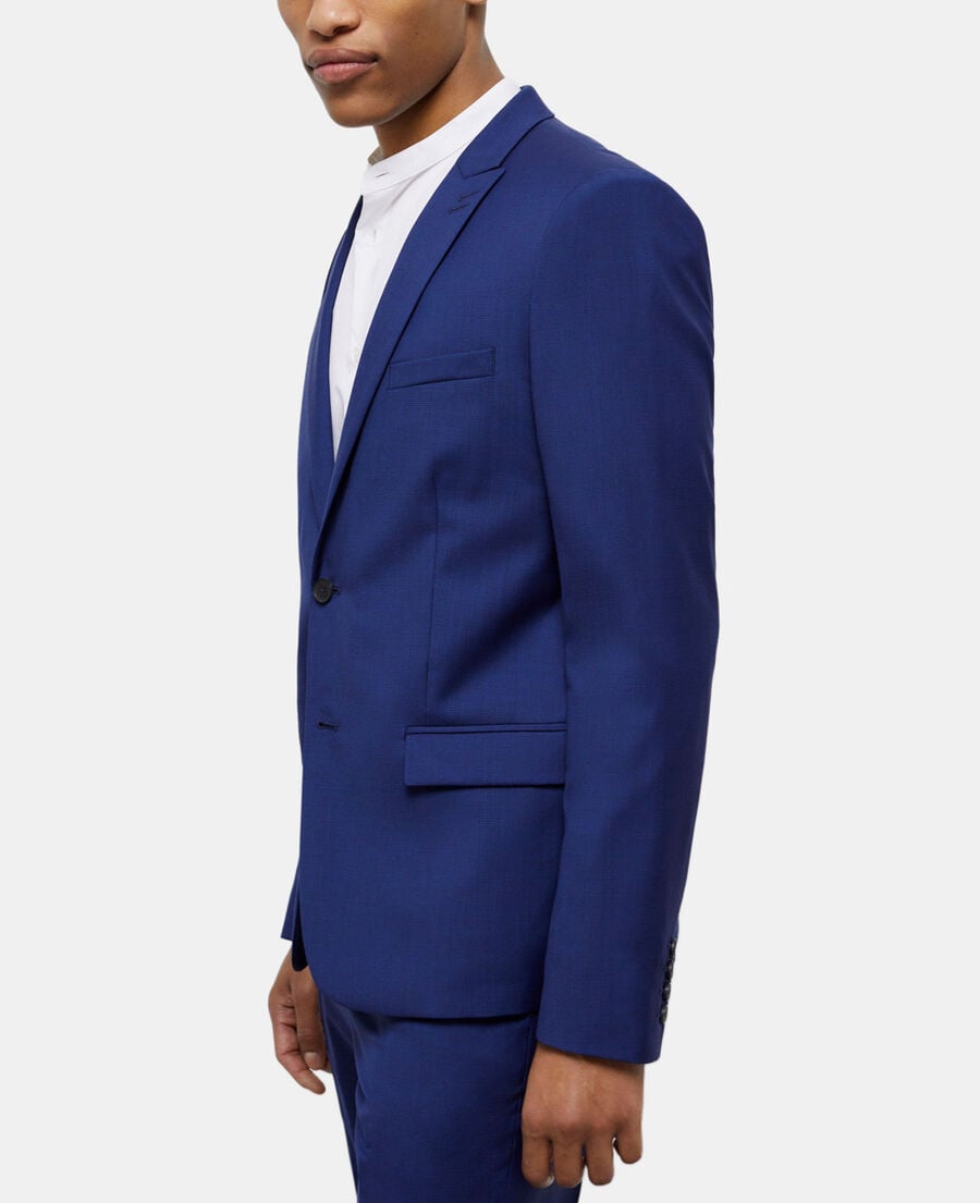 The Kooples HOMME NAVY veste de costume micro motif bleu marine