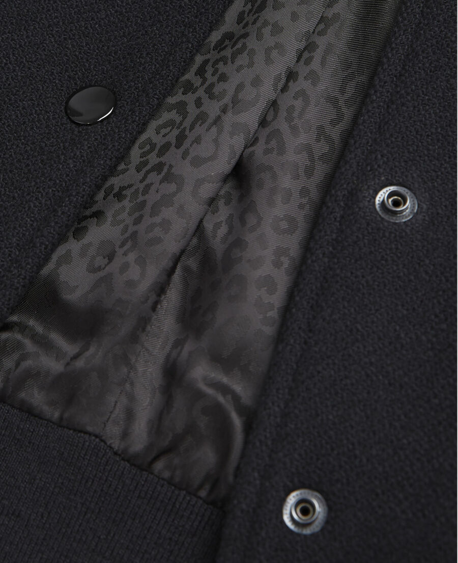 chaqueta lana negra