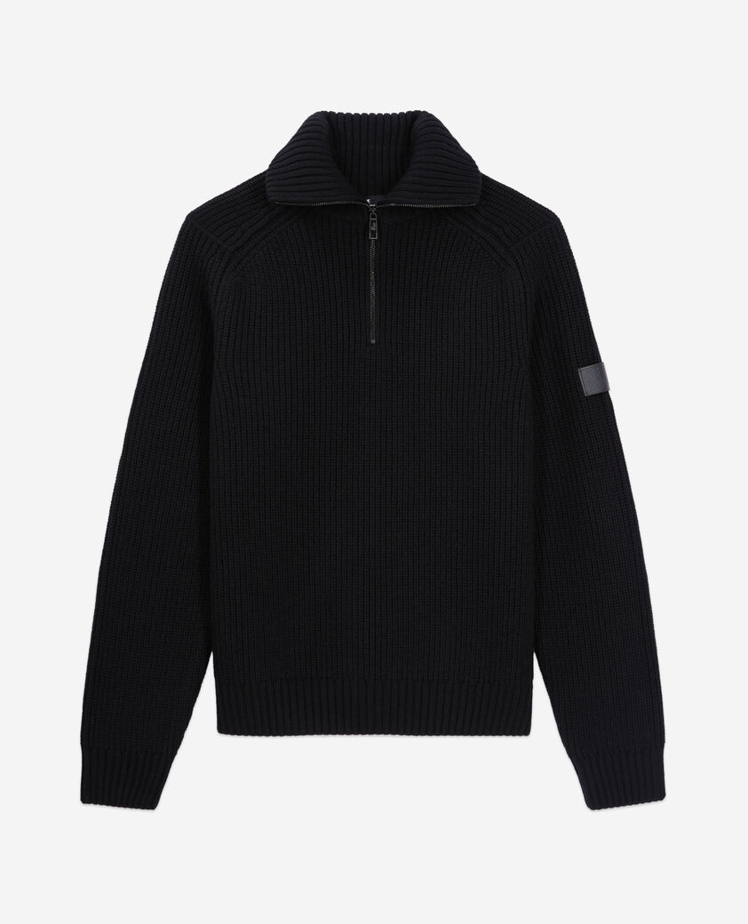 The Kooples HERREN BLACK schwarzer pullover aus wolle