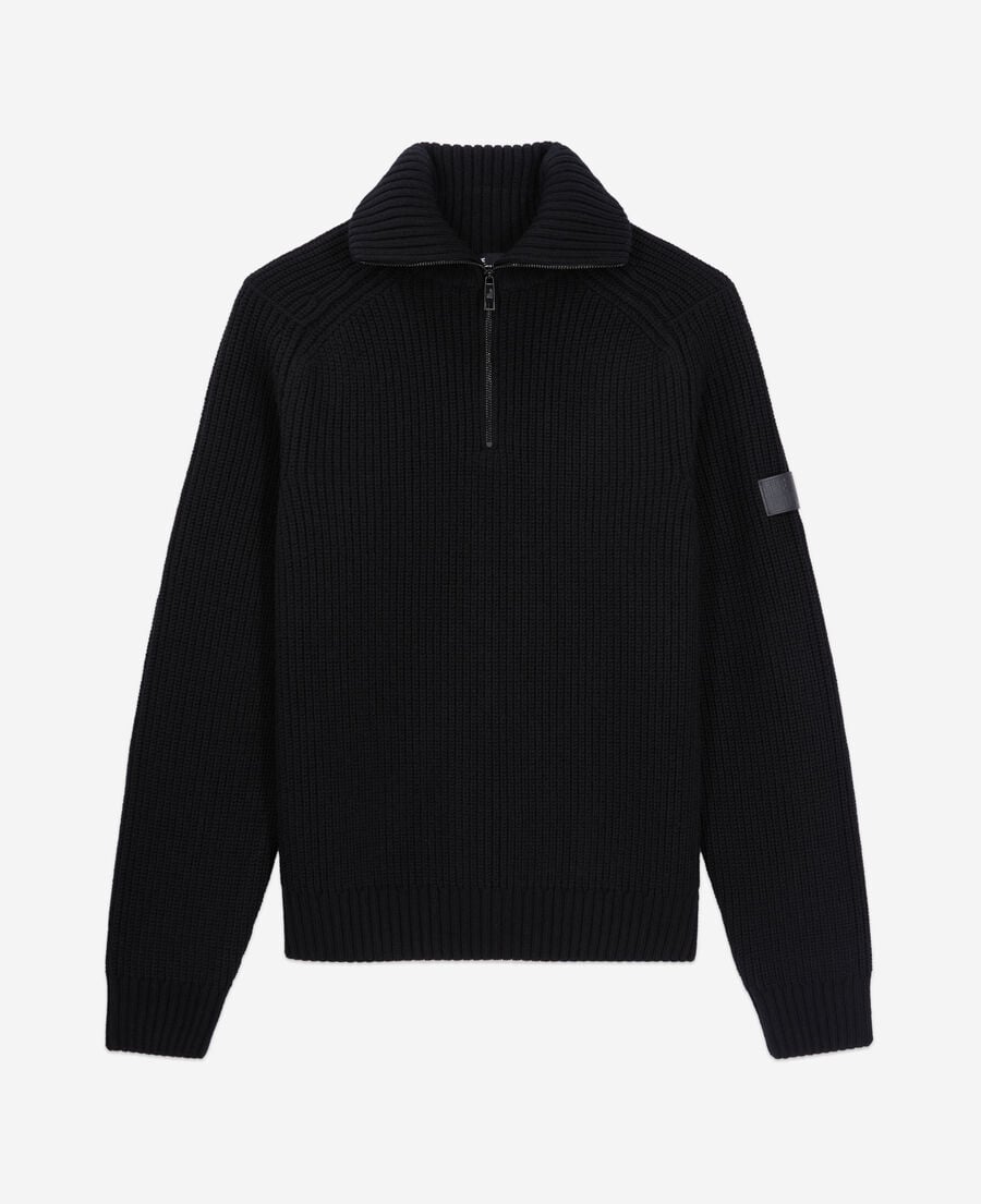 The Kooples HERREN BLACK schwarzer pullover aus wolle