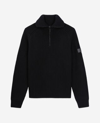 The Kooples HERREN BLACK schwarzer pullover aus wolle