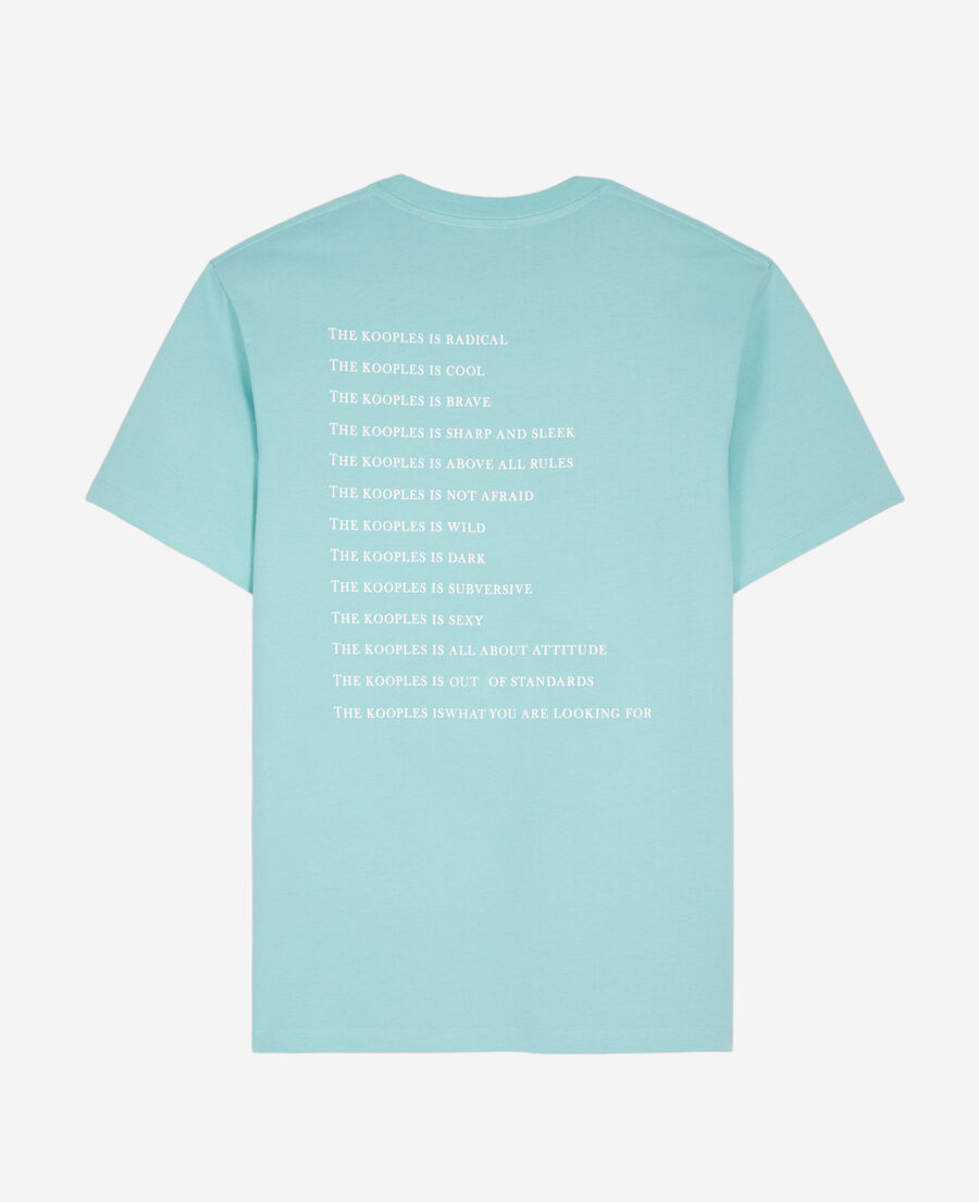 hellgrünes t-shirt „what is“ für herren
