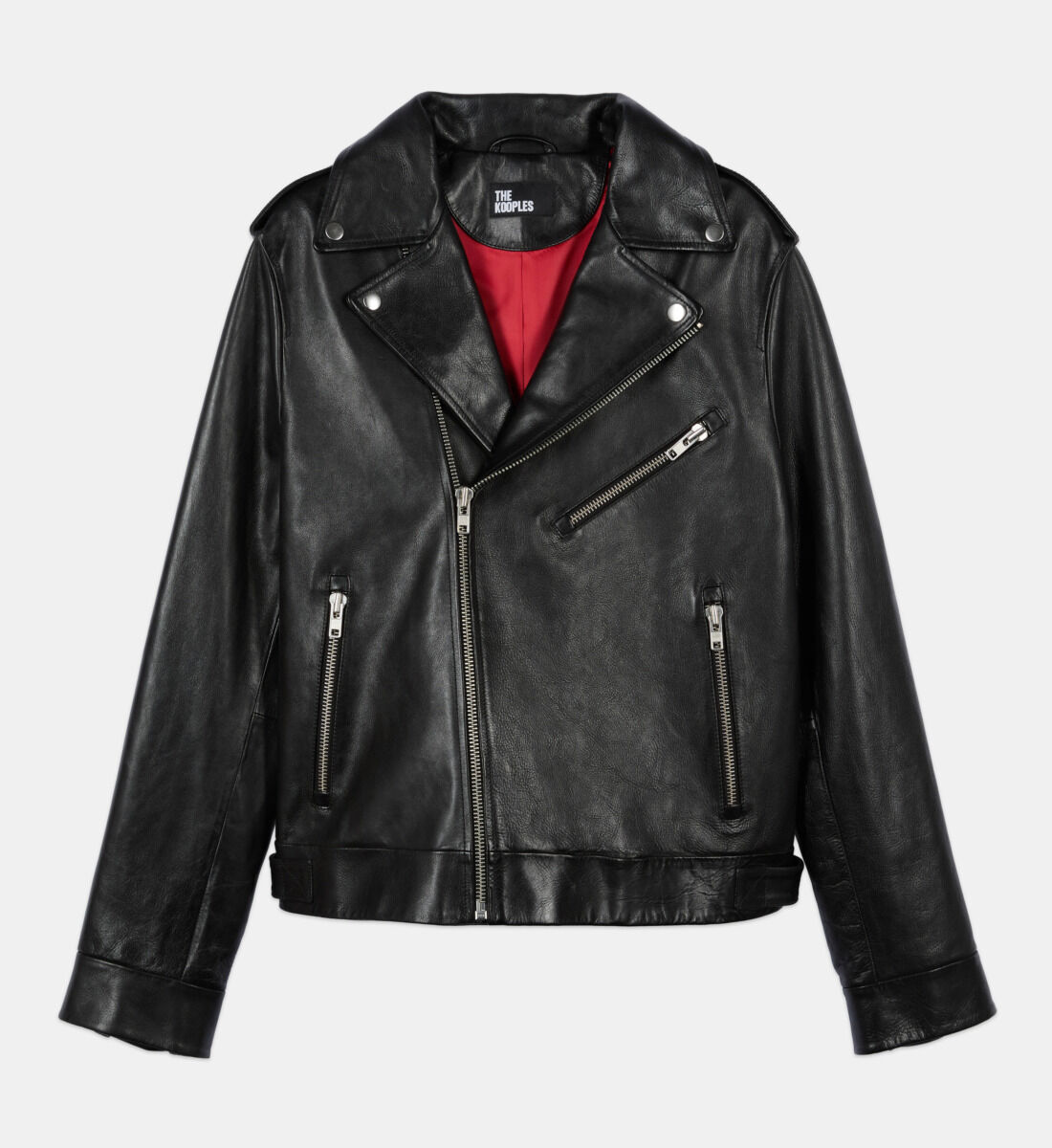 ジャケット・アウター HYPE-03 High neck leather like jacket AOWOFS Men's Motorcycle Faux Leather Jacket Zip Slim Fit