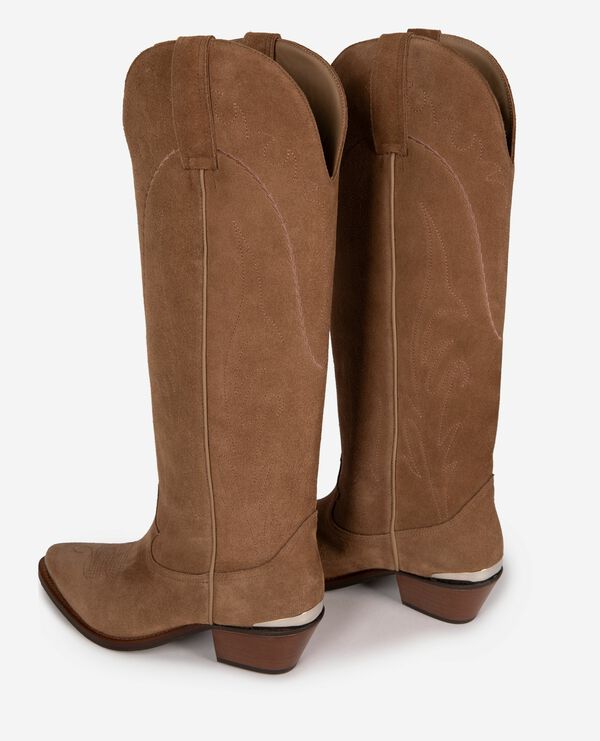 The Kooples WOMEN BROWN brown western boots