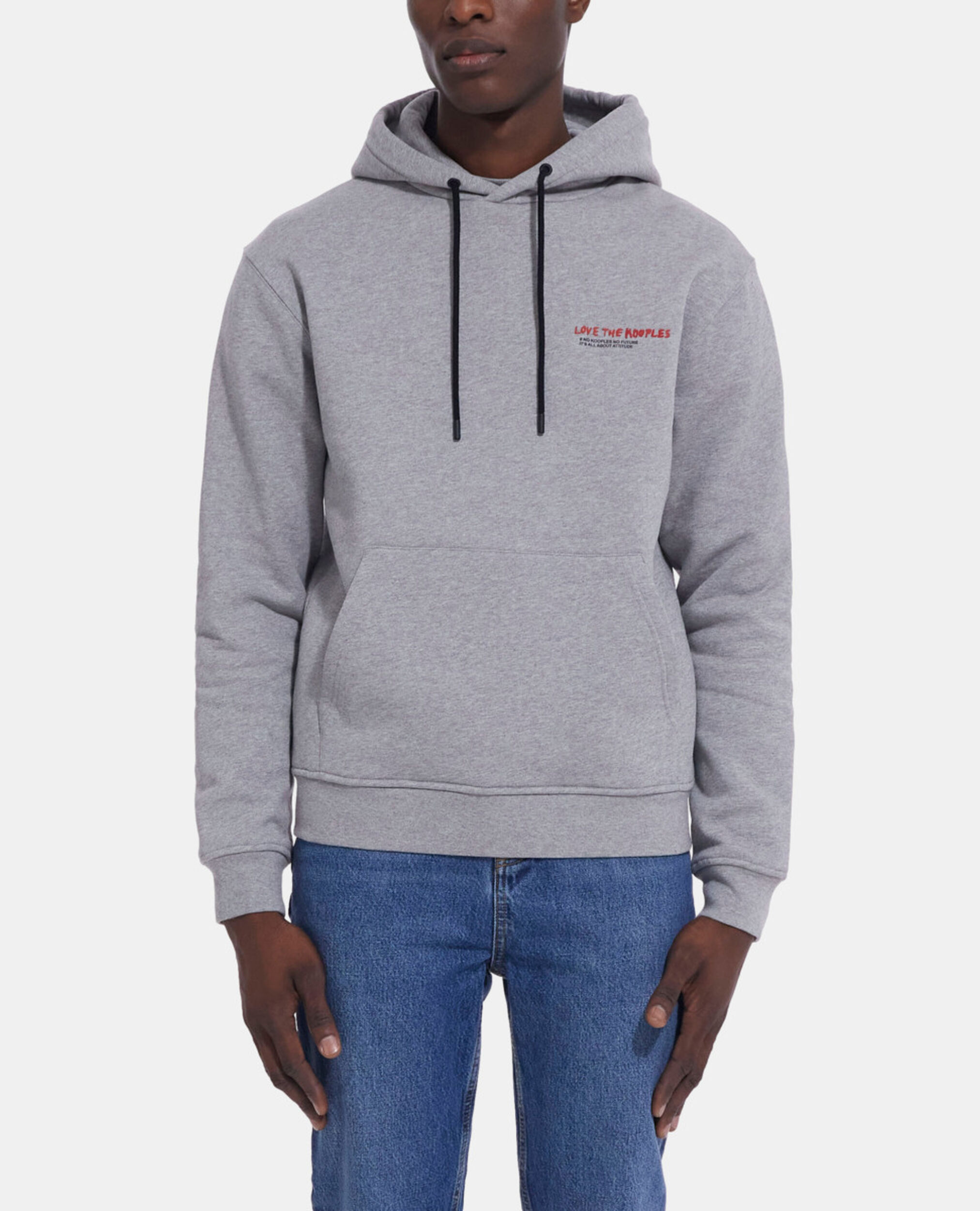 Sweatshirt I Love Kooples gris, GREY MELANGE, hi-res image number null