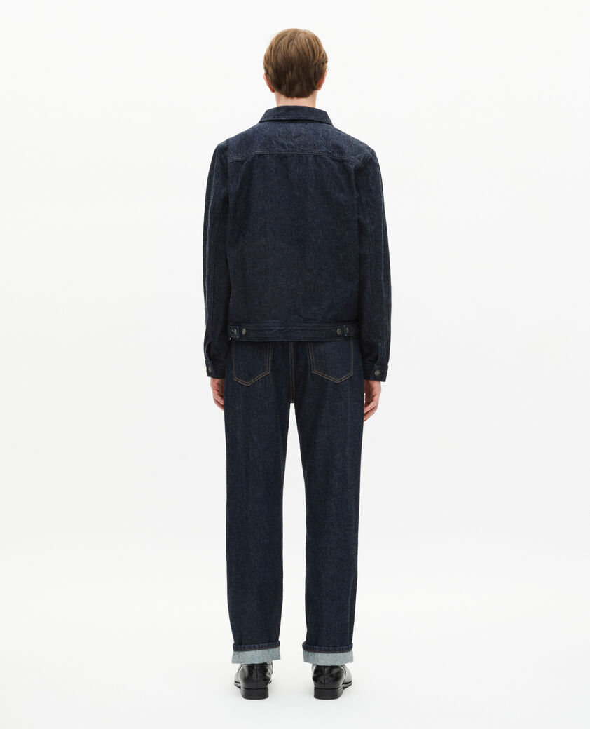 The Kooples HOMME BLUE ELECTRIC blouson en denim bleu fonc&eacute;