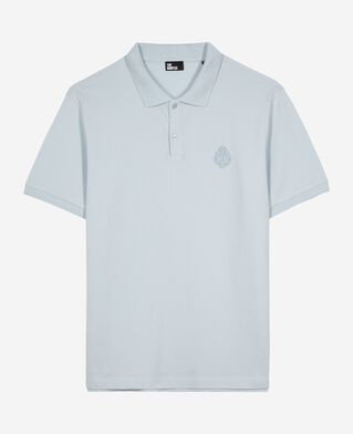 The Kooples H BABY BLUE piqué polo shirt with classic light blue collar