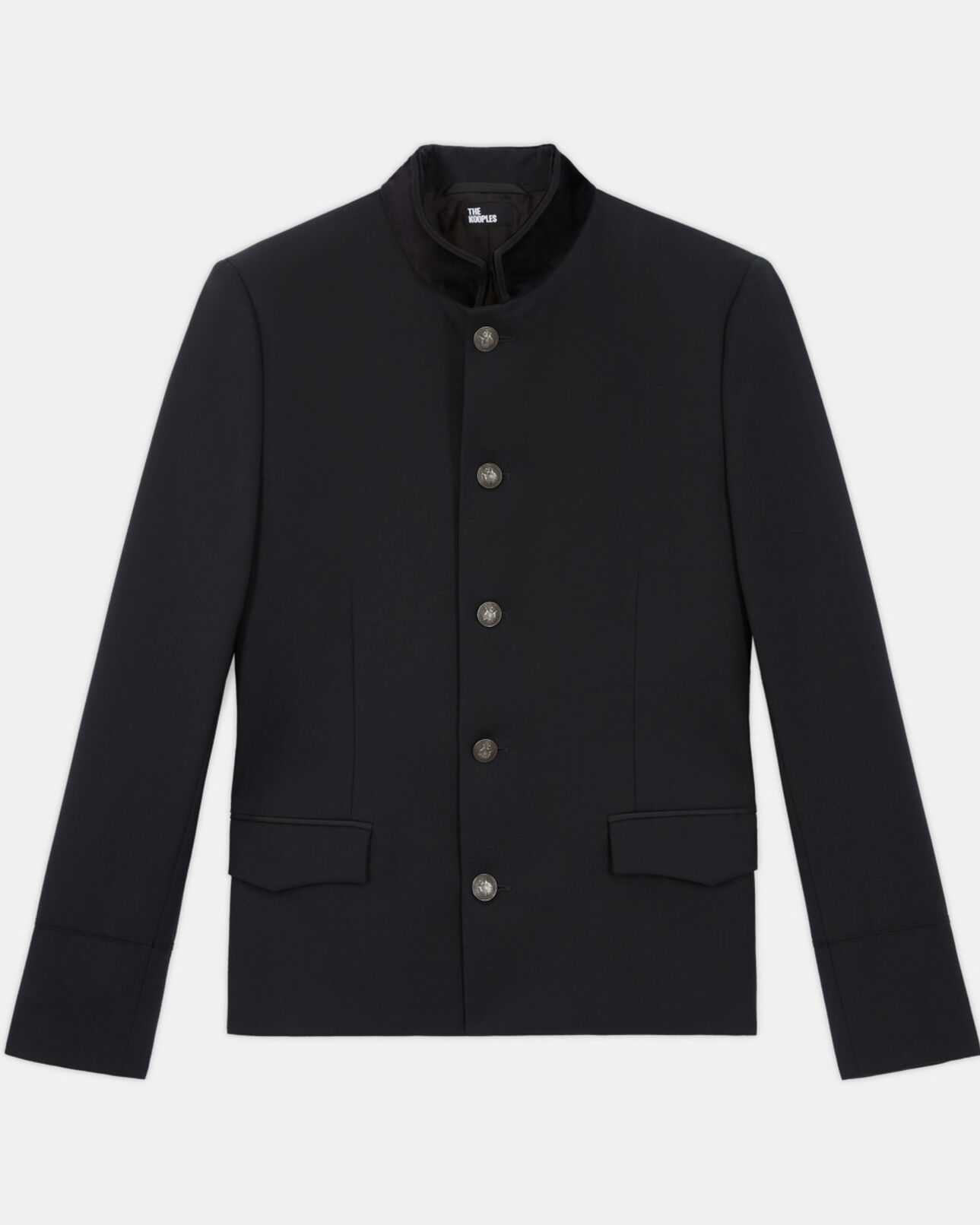 The Kooples MEN BLACK black wool suit jacket