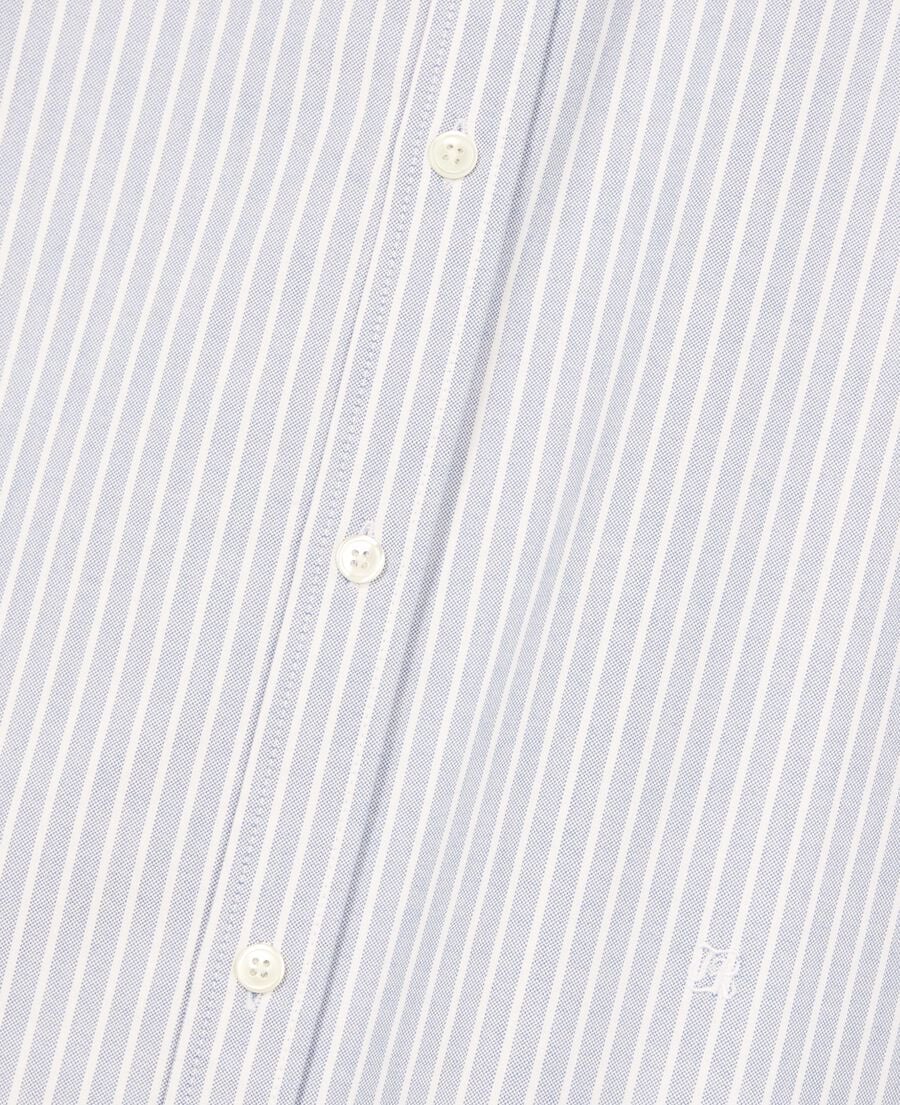 The Kooples MEN BLUE blue striped shirt with contrasting collar