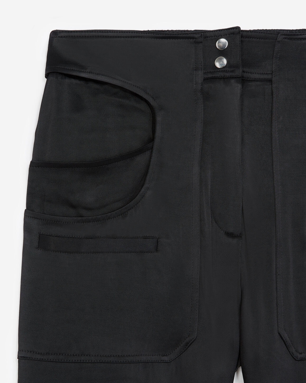The Kooples FEMME BLACK pantalon type cargo à poches