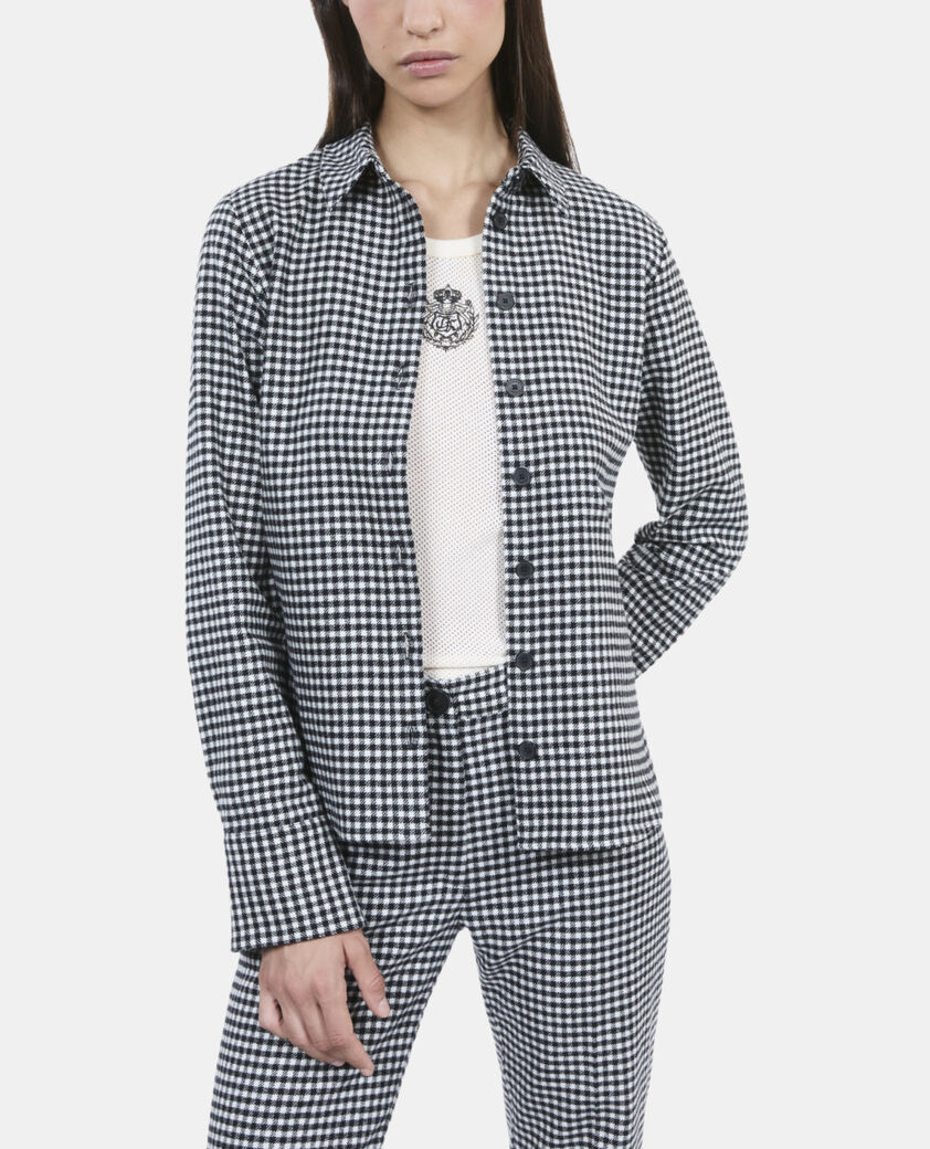 The Kooples MUJER BLACK WHITE camisa cuadros vichy