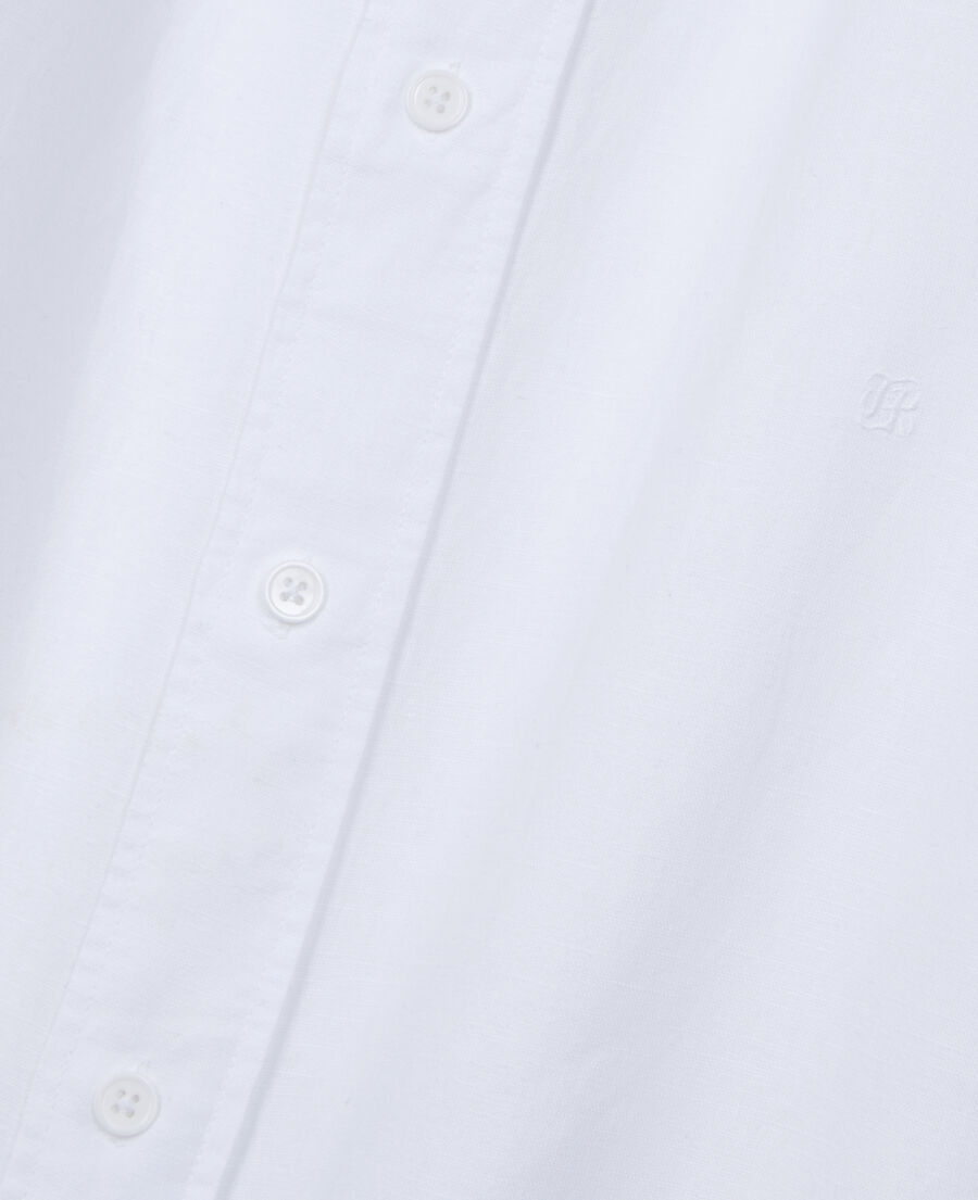 camisa blanca algodón lino
