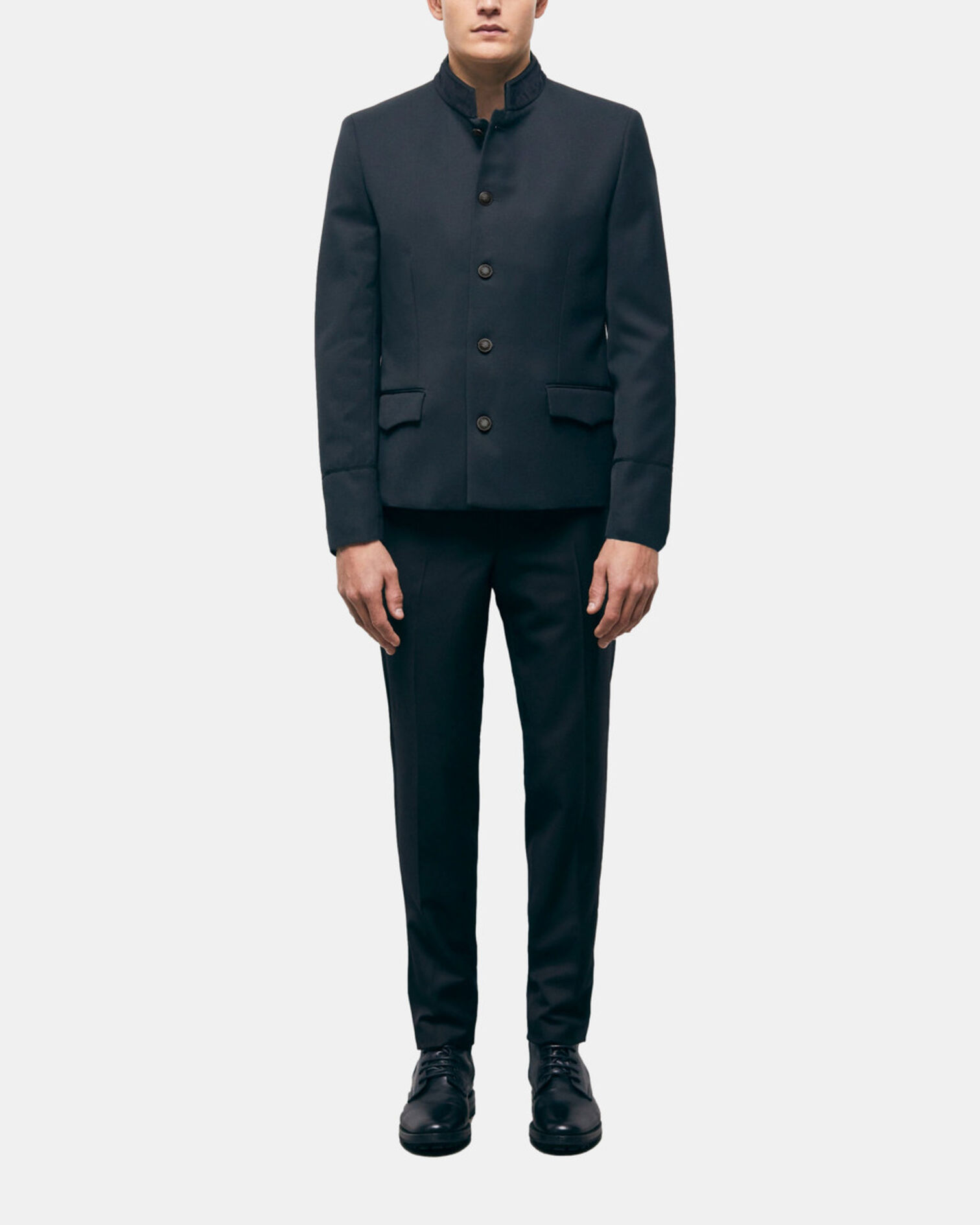 Black wool suit jacket, BLACK, hi-res image number null