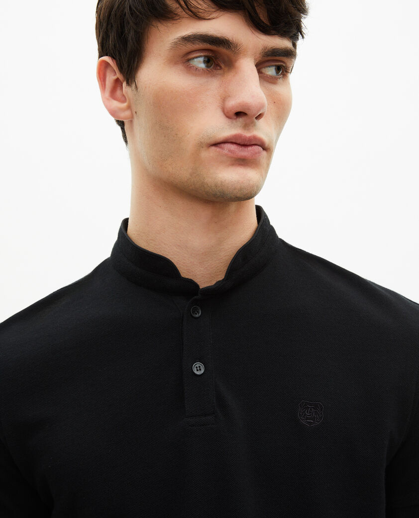 The Kooples HOMME BLACK polo en coton noir