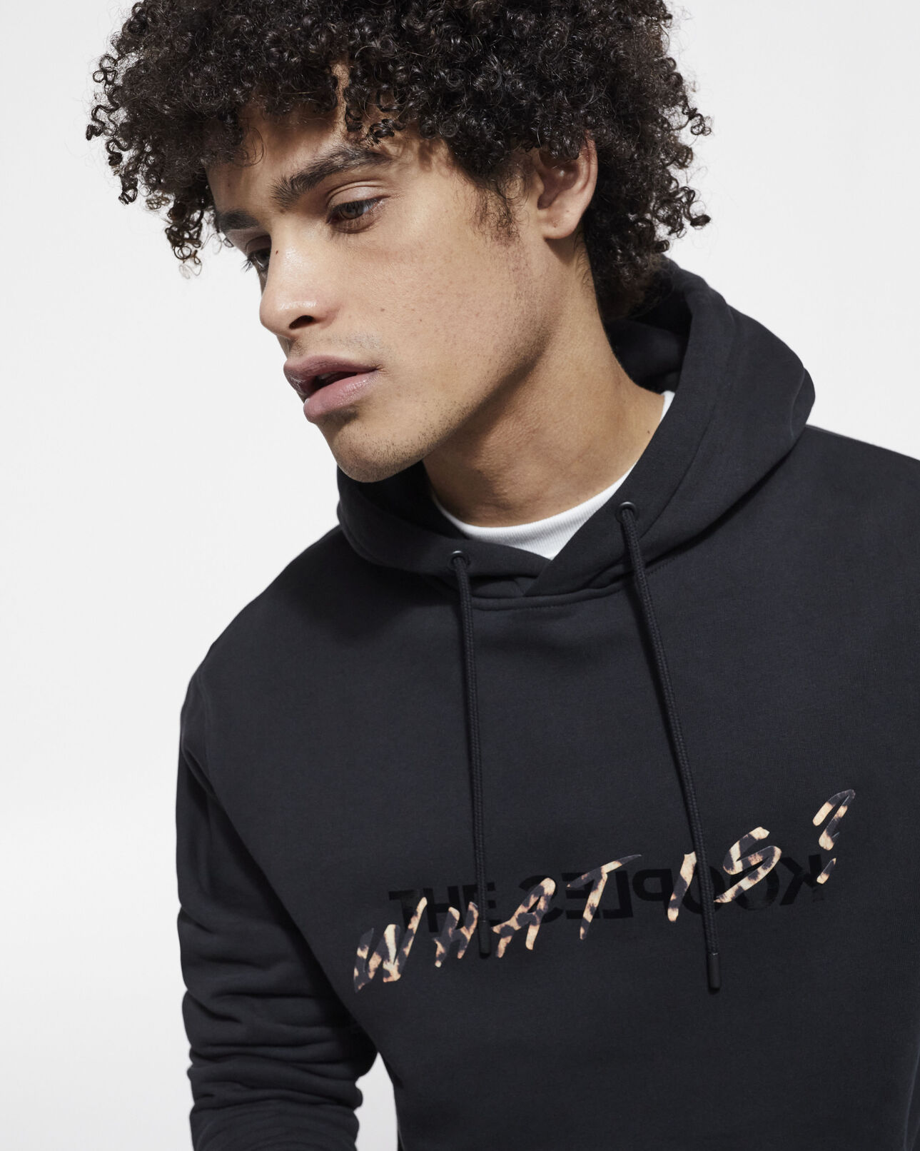 The Kooples HOMME BLACK sweat what is noir et léopard