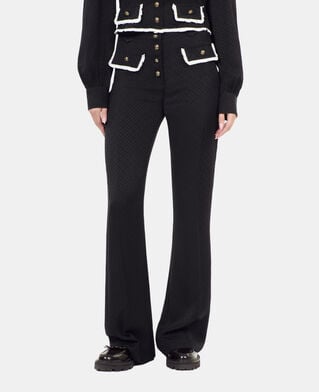 The Kooples DAMEN BLACK ausgestellte, schwarze hose