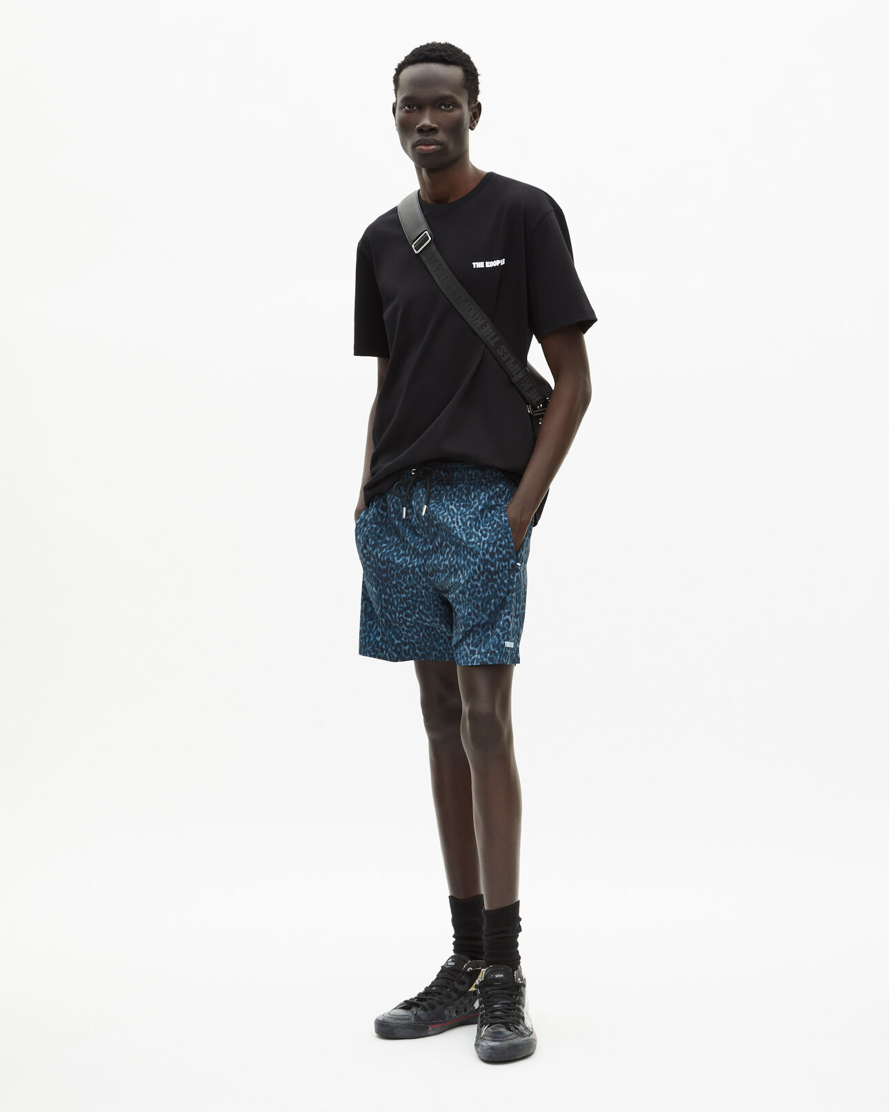 The Kooples HOMME BLUE maillot de bain imprimé bleu