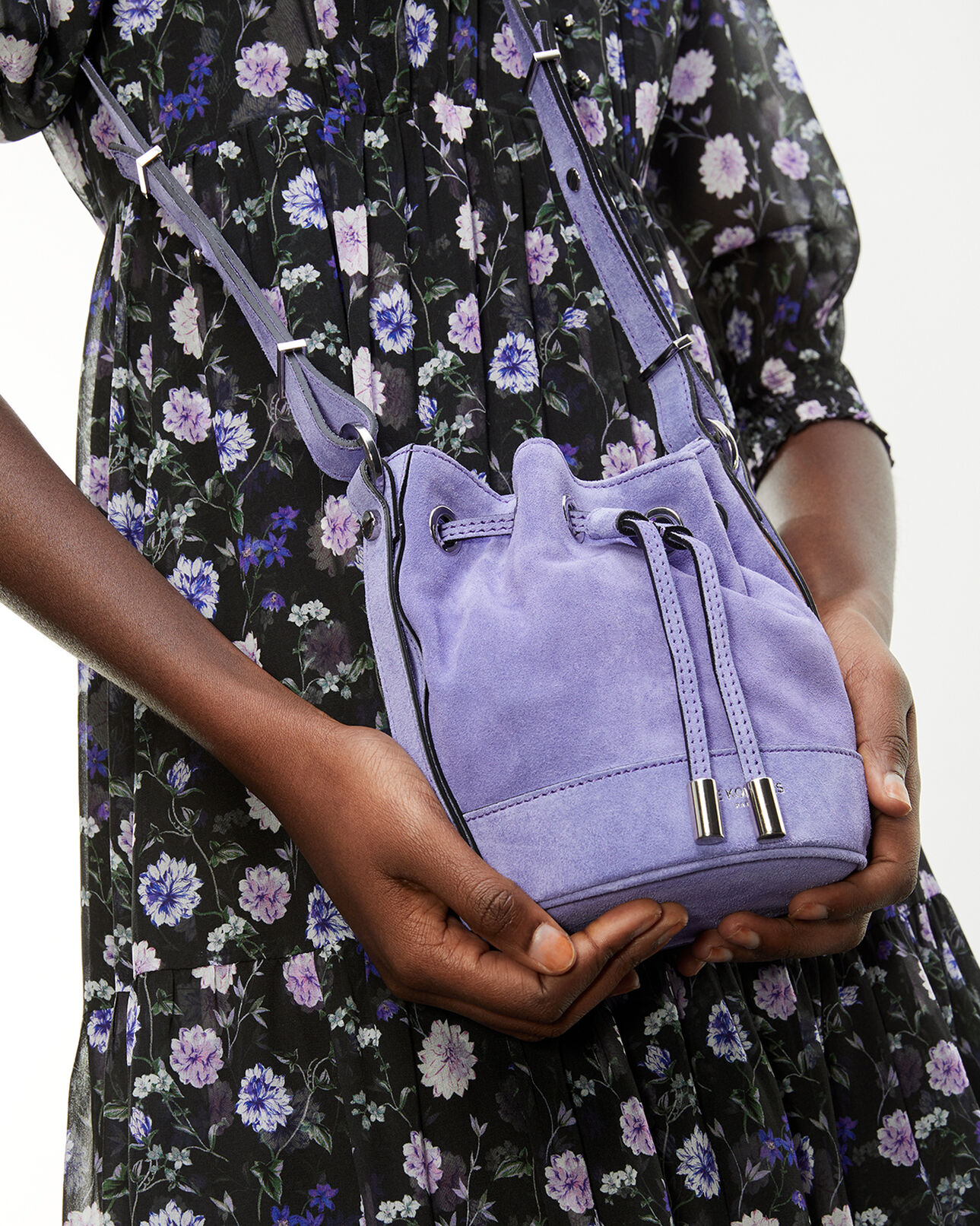 The Kooples FEMME VIOLET sac small tina en cuir lilas