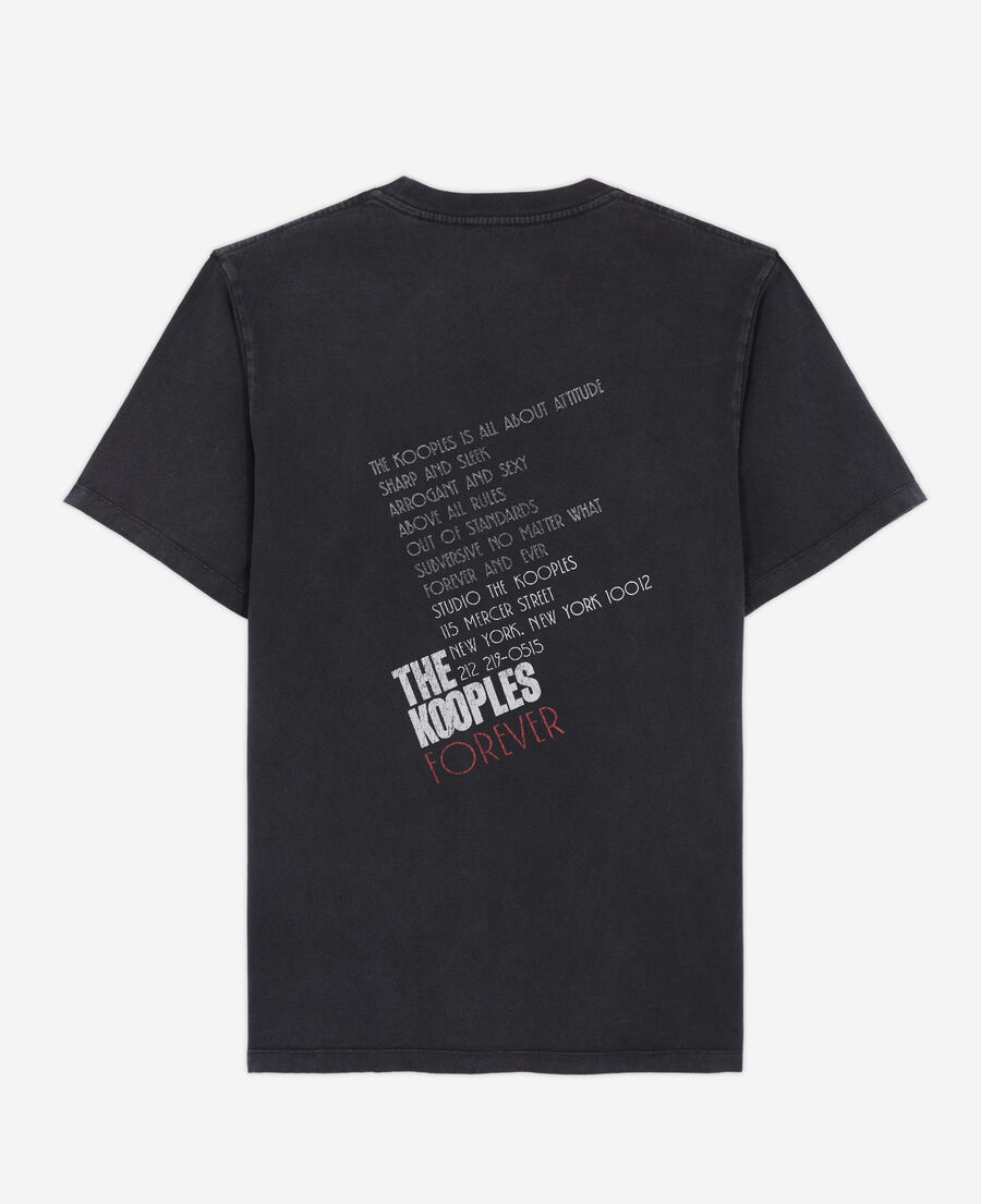 black screen print t-shirt