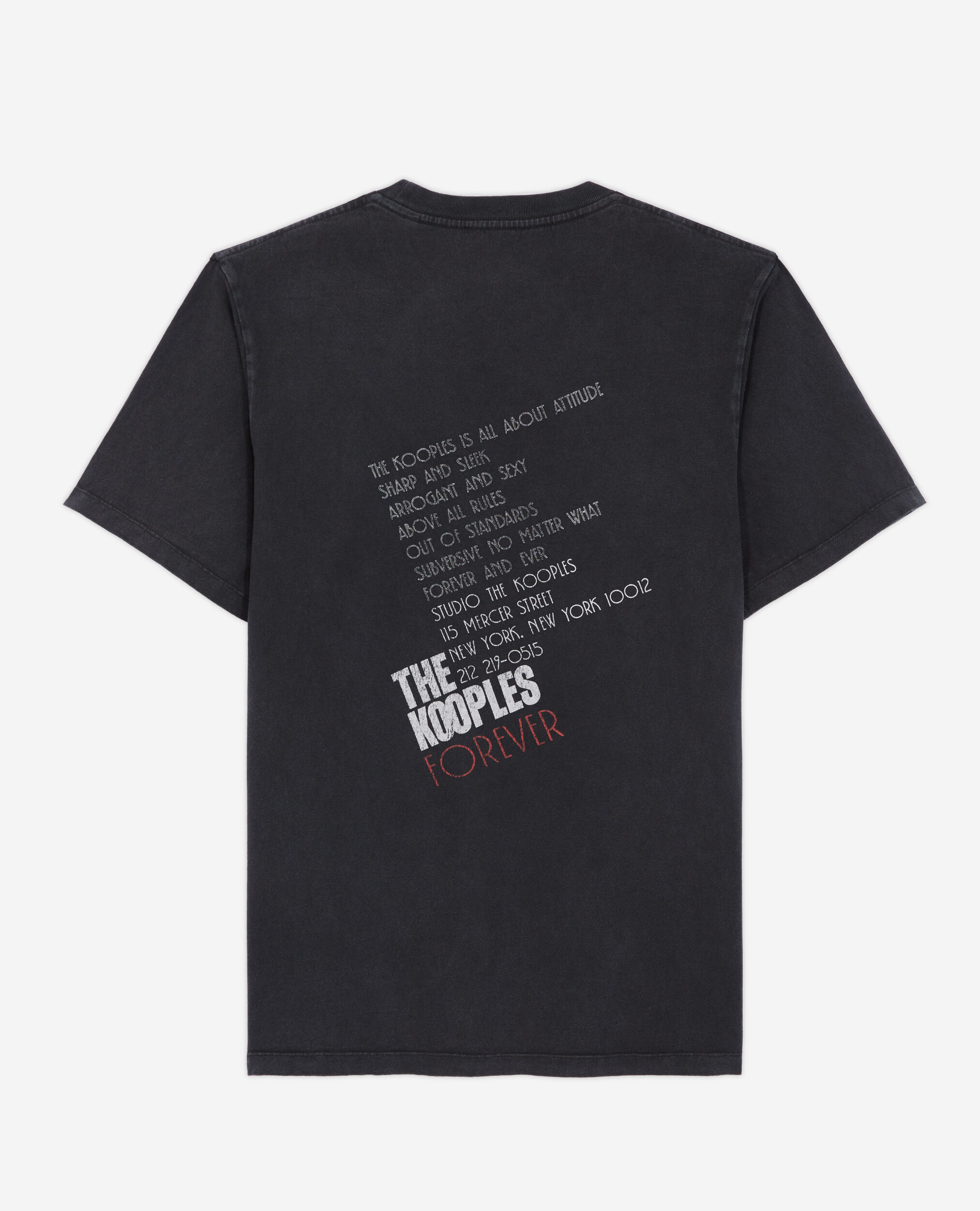 T-shirt sérigraphié noir, BLACK WASHED, hi-res image number null