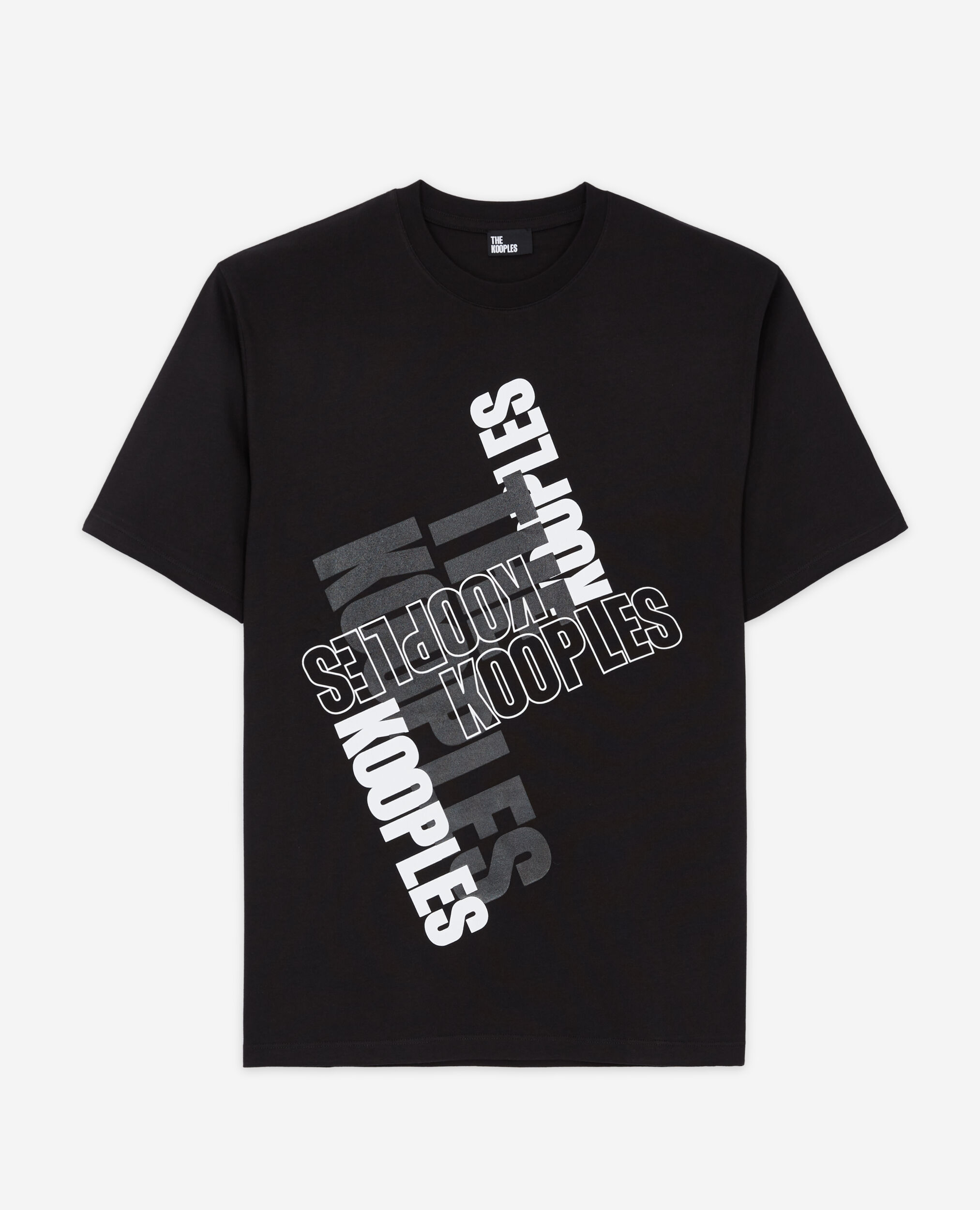 T-shirt Homme logo The Kooples noir, BLACK / WHITE, hi-res image number null