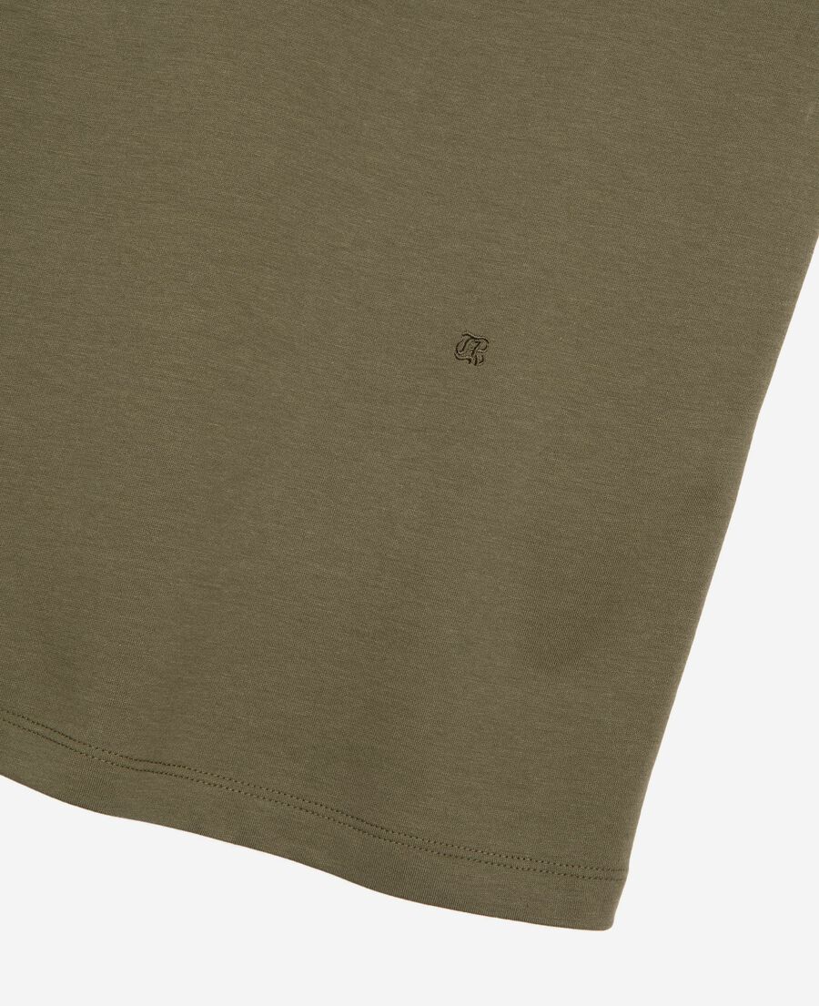 The Kooples HERREN KAKI lockeres, schlichtes unisex-t-shirt in khaki