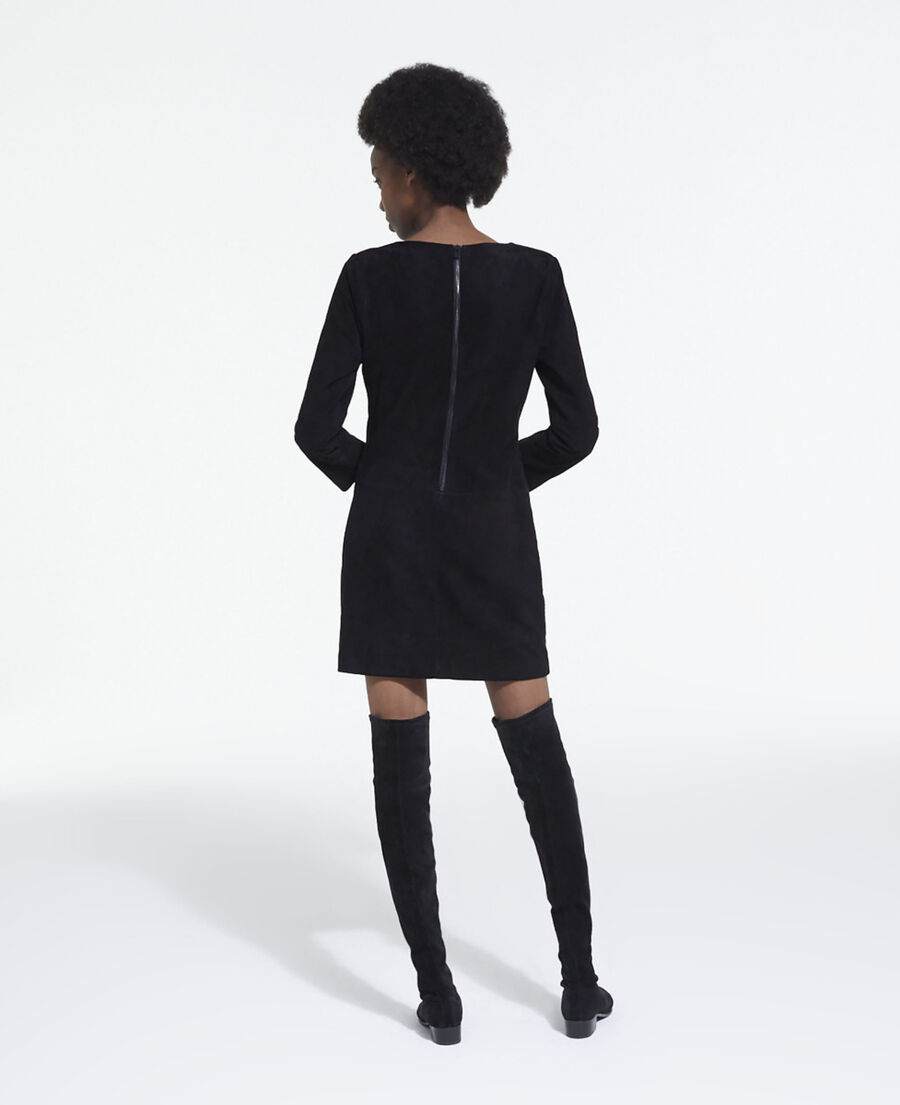 black leather dress