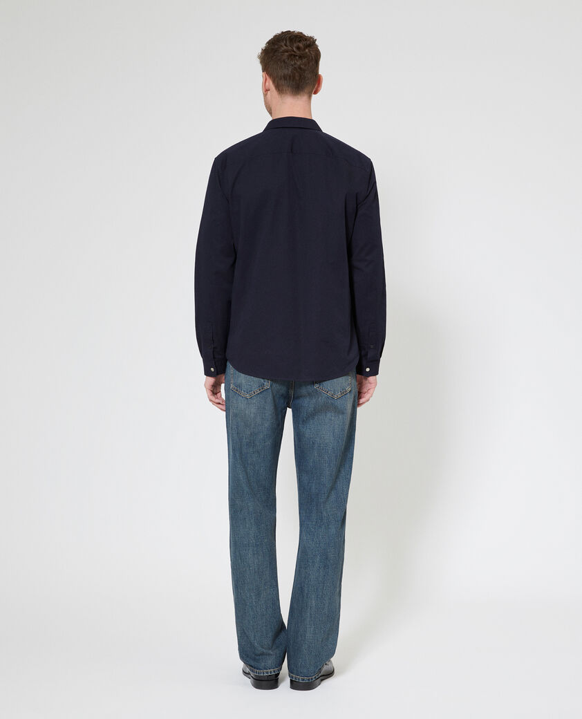 The Kooples HOMBRE NAVY camisa azul marino con cuello de traje