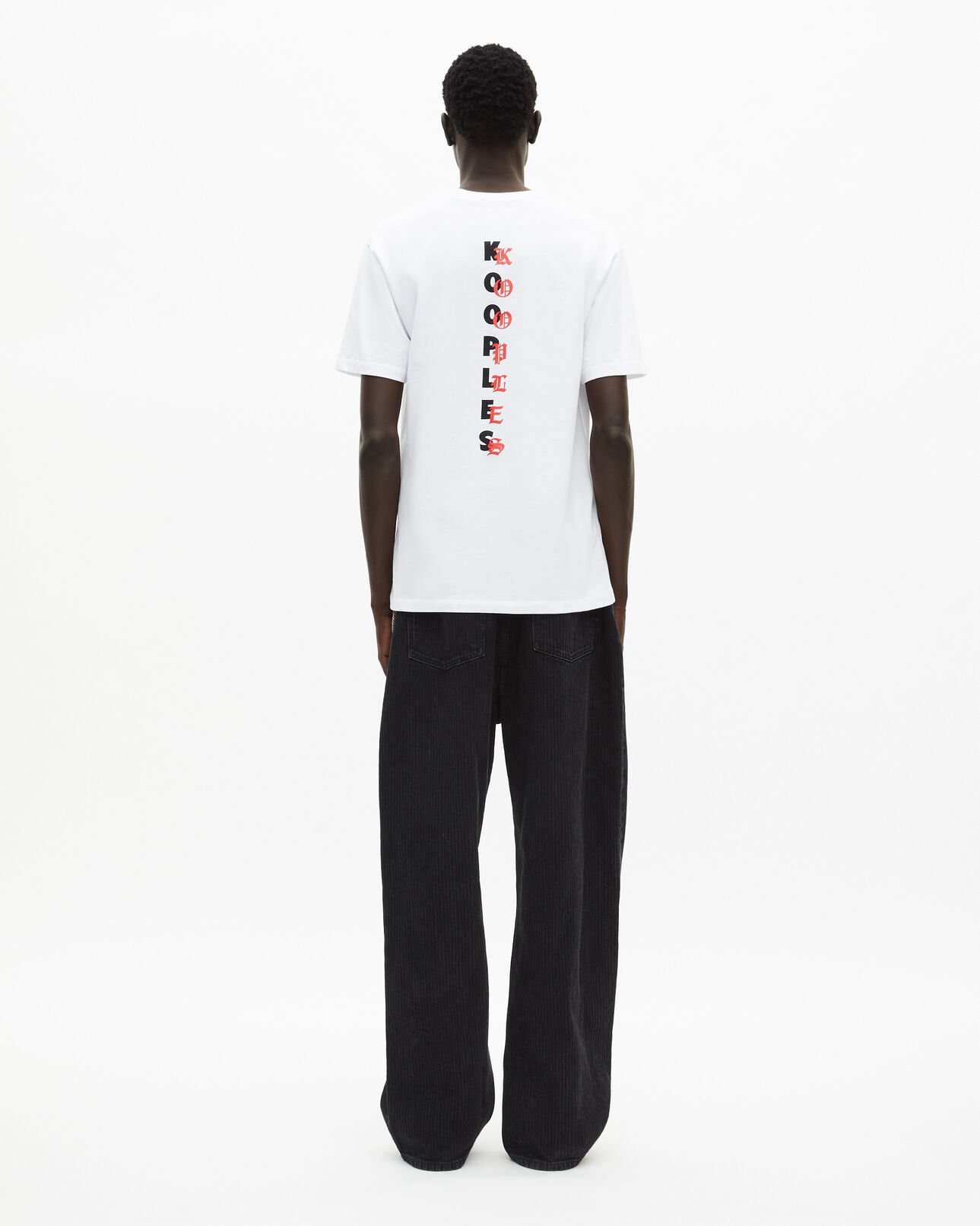 The Kooples HERREN WHITE weißes t-shirt mit siebdruck für herren