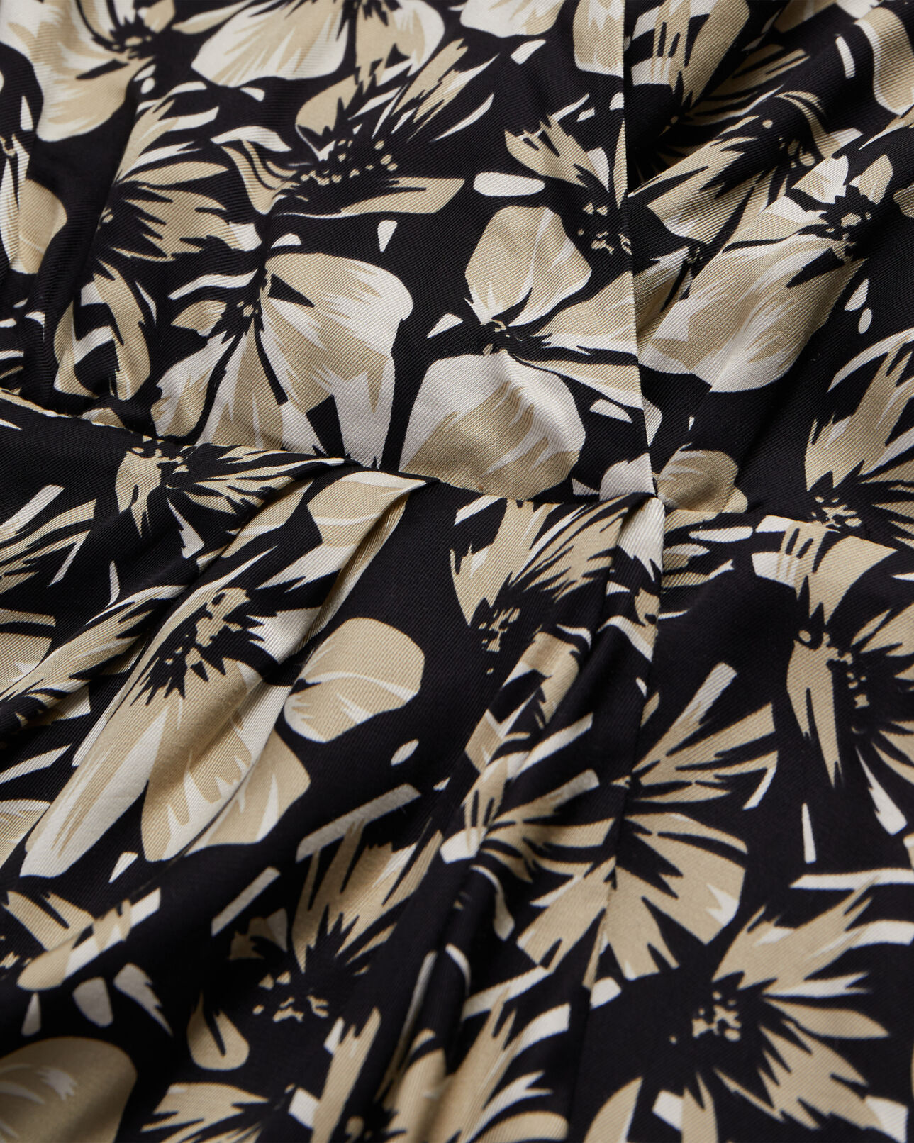 The Kooples WOMEN BLACK BROWN short printed wrap dress