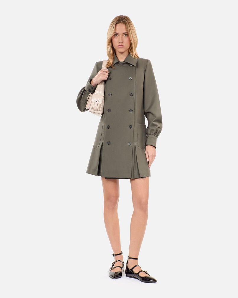 The Kooples WOMEN KAKI khaki short tailored dress
