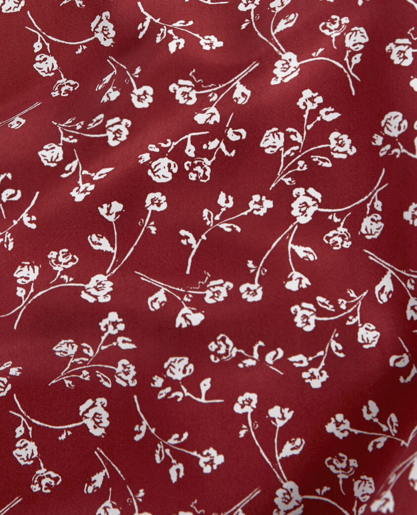 The Kooples WOMEN BURGUNDY flowing burgundy short skirt with print