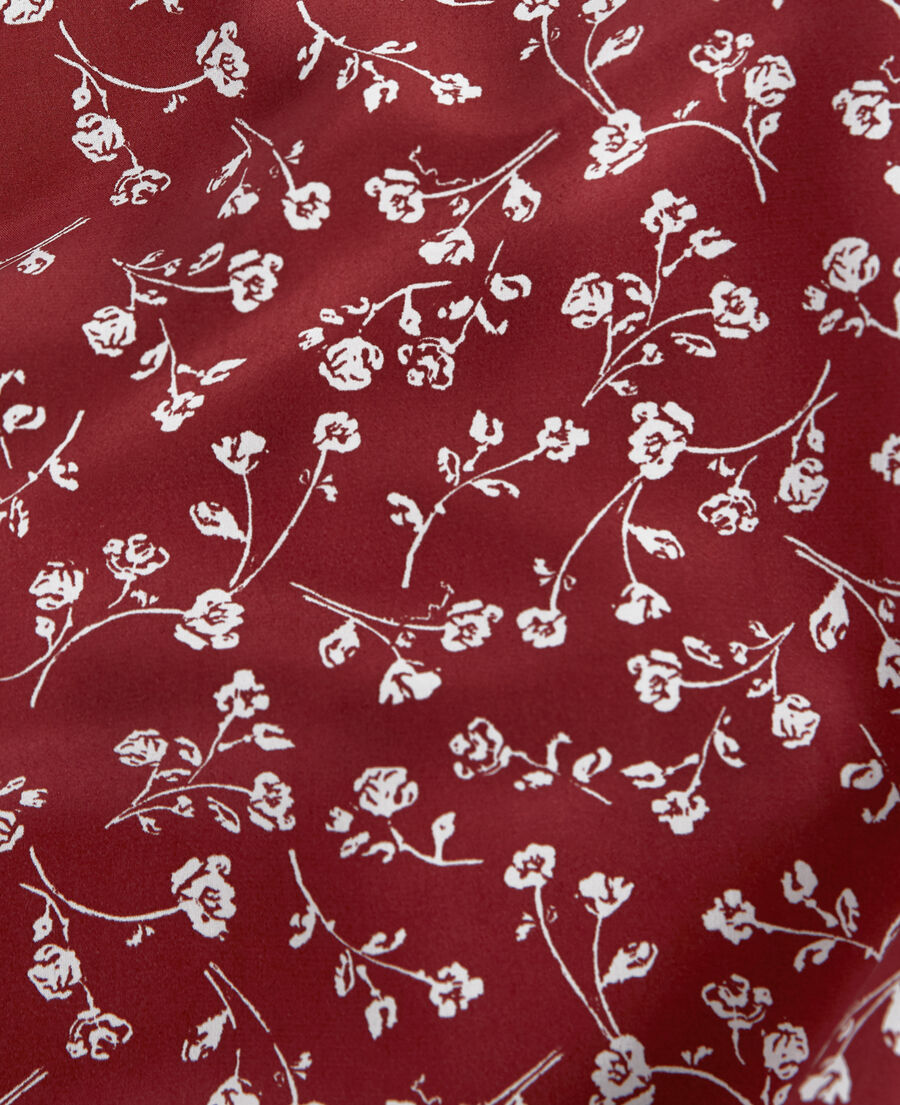 The Kooples WOMEN BURGUNDY flowing burgundy short skirt with print