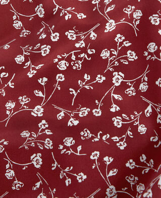 The Kooples WOMEN BURGUNDY flowing burgundy short skirt with print