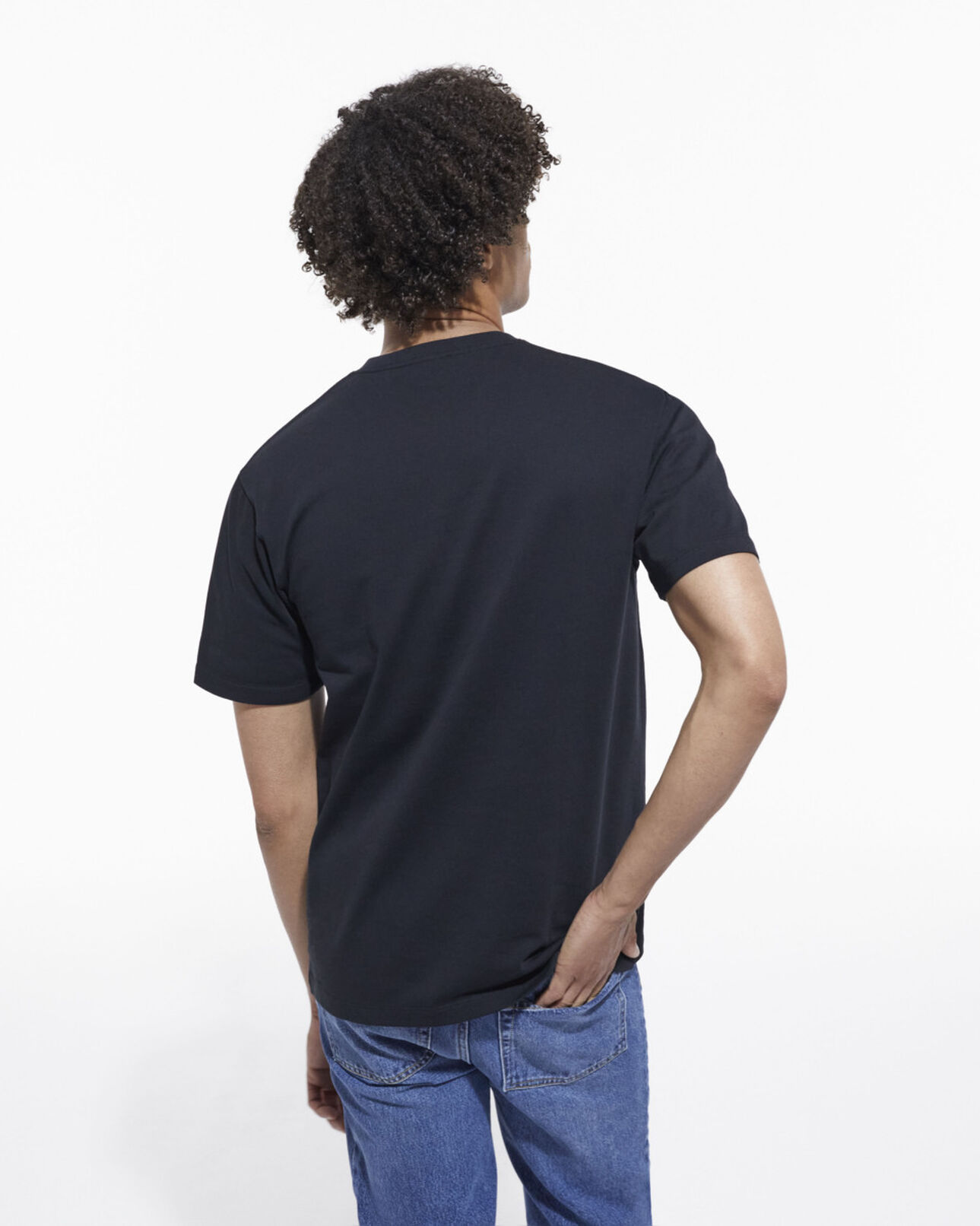 The Kooples MEN BLACK black t-shirt with screen print