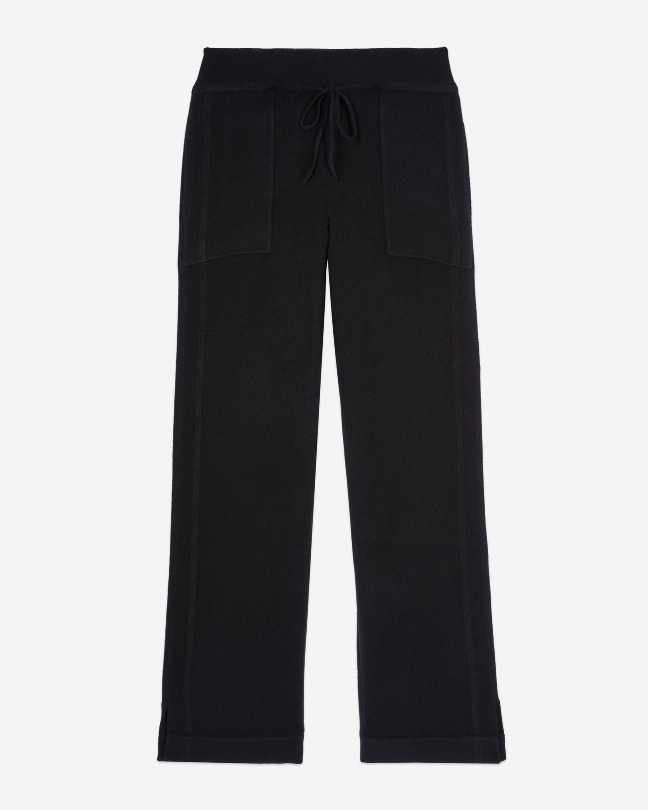 The Kooples WOMEN BLACK black wool and cashmere trousers