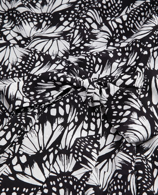 The Kooples F BLACK WHITE short printed wrap dress