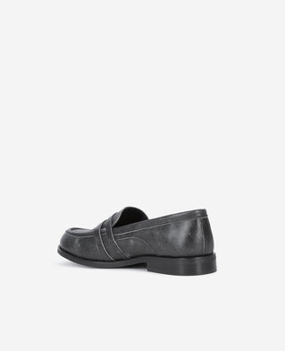 The Kooples F BLACK black leather loafers with western buckles