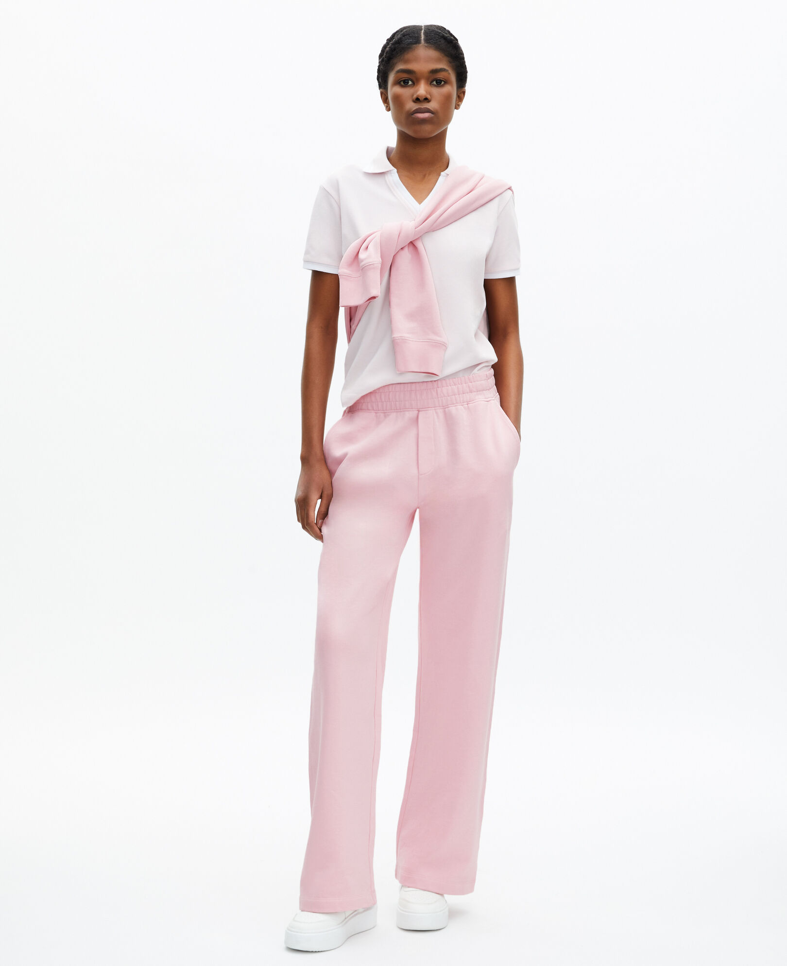 The Kooples WOMEN LILA pink logo joggers