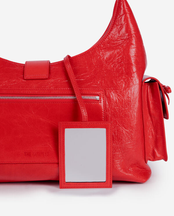 The Kooples WOMEN RED amelia xl red leather bag