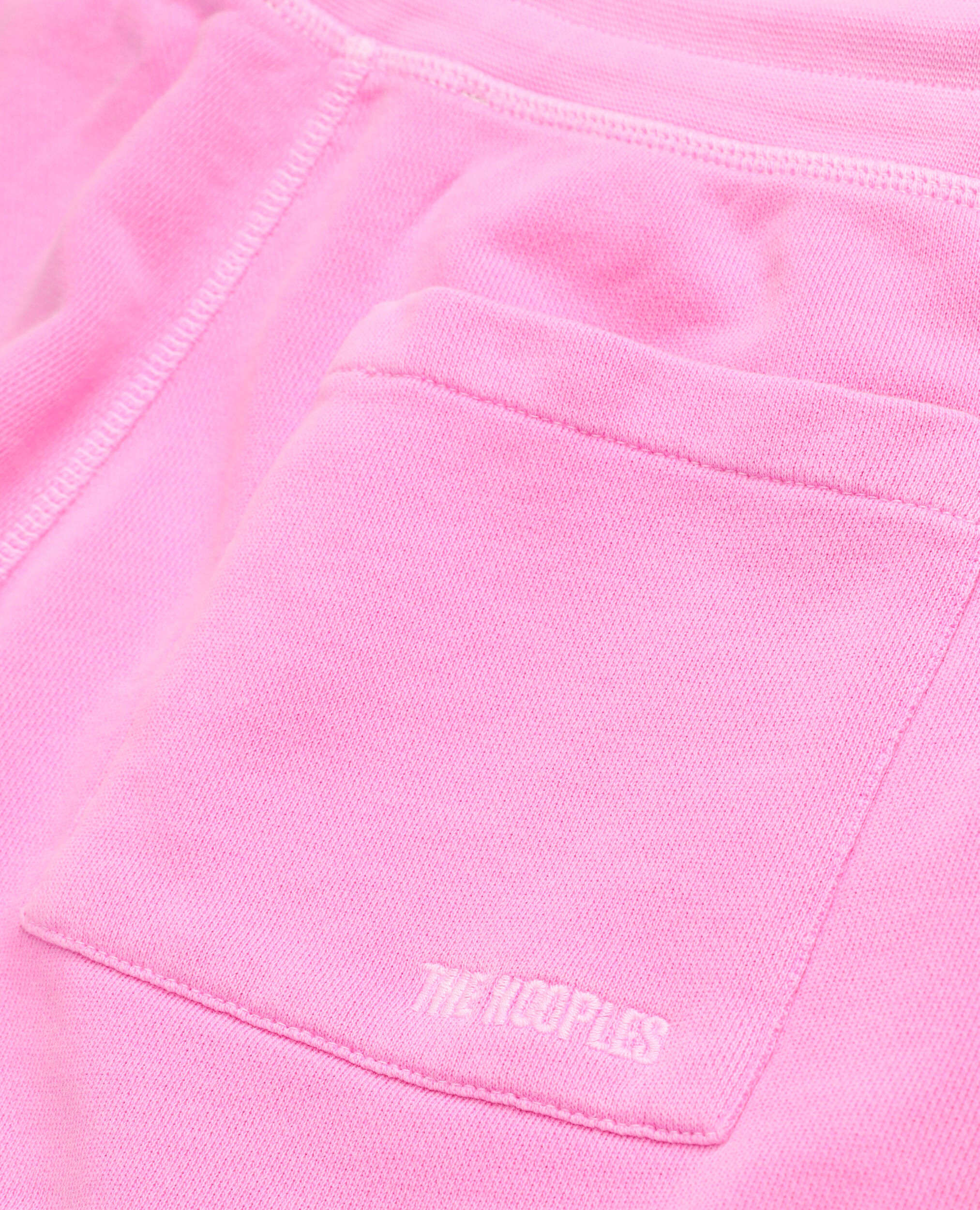 Fluorescent pink fleece shorts with logo, FLUO PINK, hi-res image number null